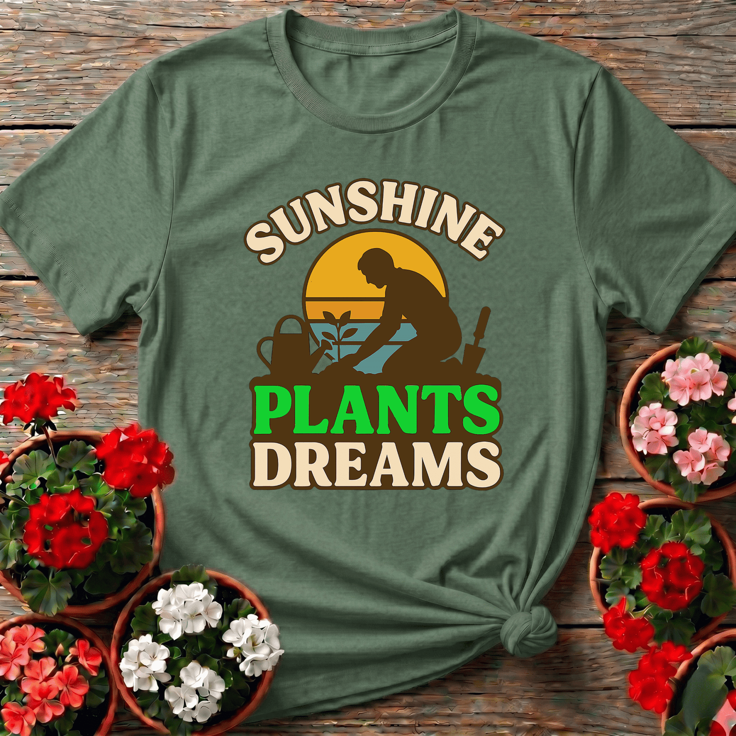 Sunshine Plants Dreams Gardening T-Shirt for Plant Lovers - GardeningTshirts