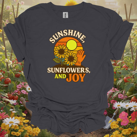 Sunshine, Sunflowers, and Joy Vintage Garden T-Shirt - GardeningTshirts