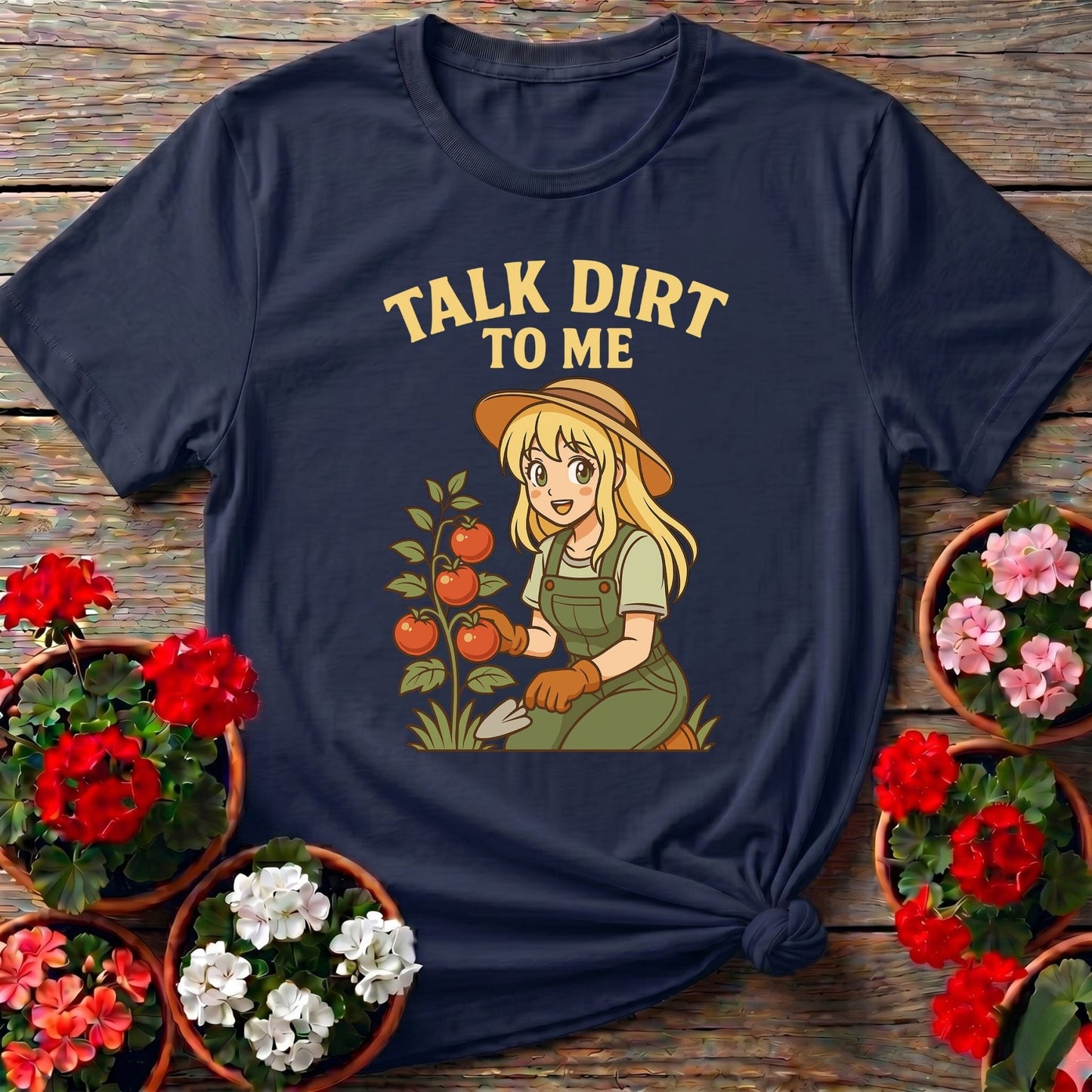 Talk Dirt To Me Witty Plant Lover T-shirt - GardeningTshirts
