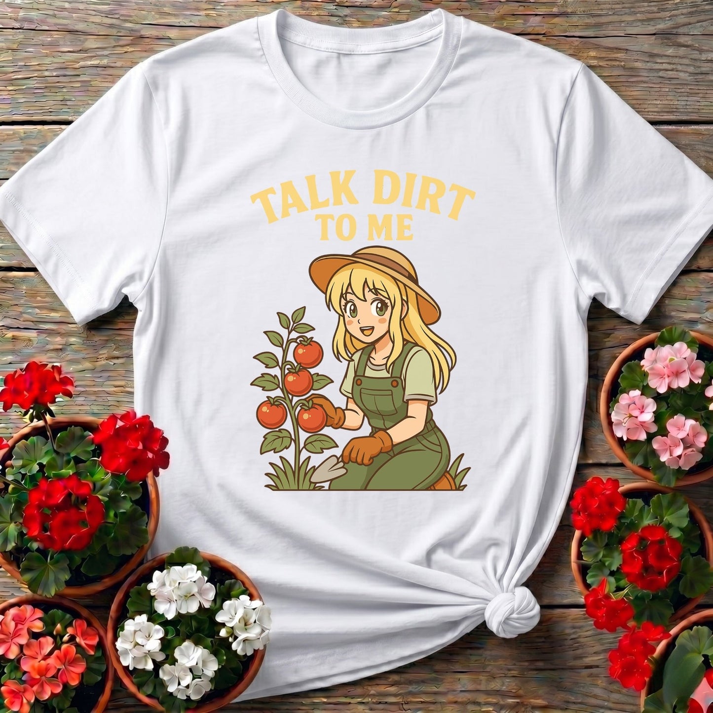 Talk Dirt To Me Witty Plant Lover T-shirt - GardeningTshirts