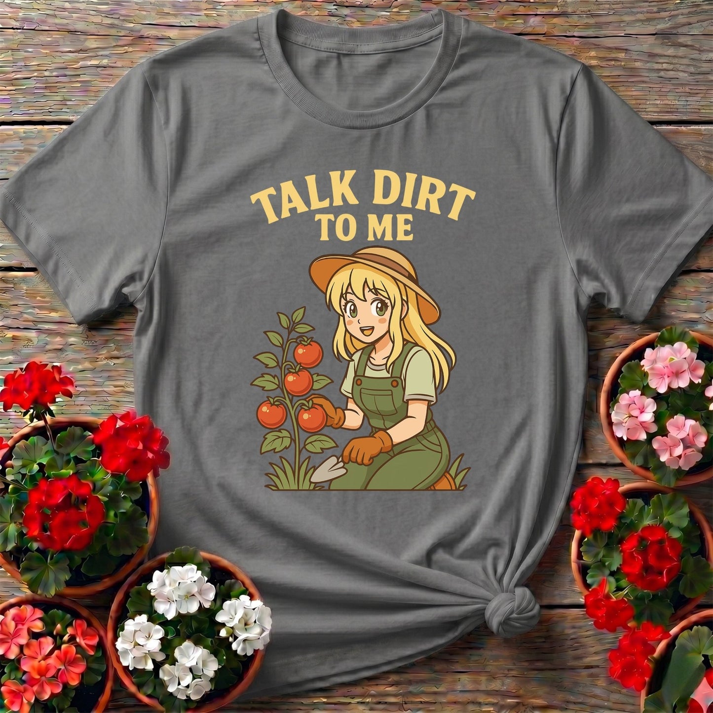Talk Dirt To Me Witty Plant Lover T-shirt - GardeningTshirts