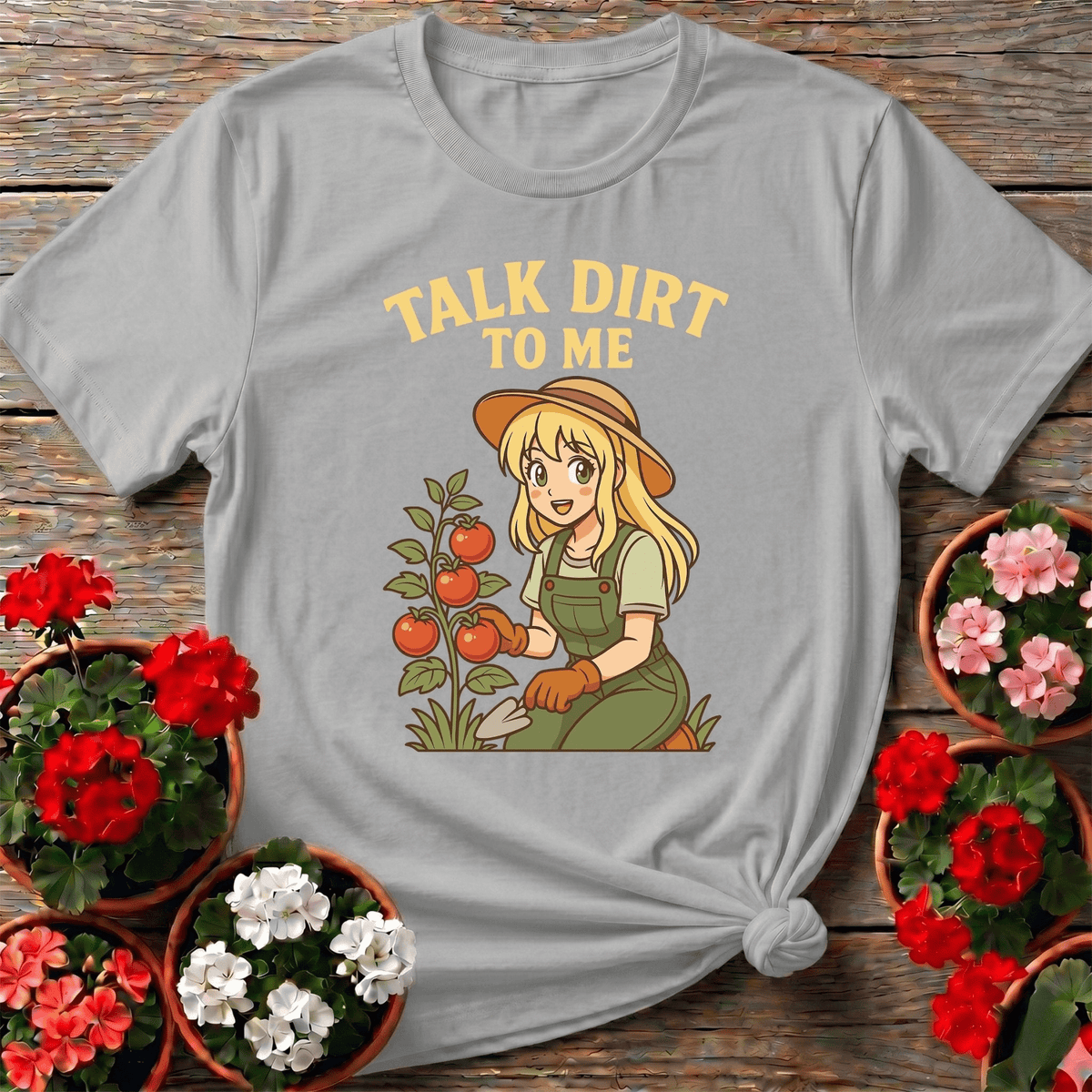 Talk Dirt To Me Witty Plant Lover T-shirt - GardeningTshirts