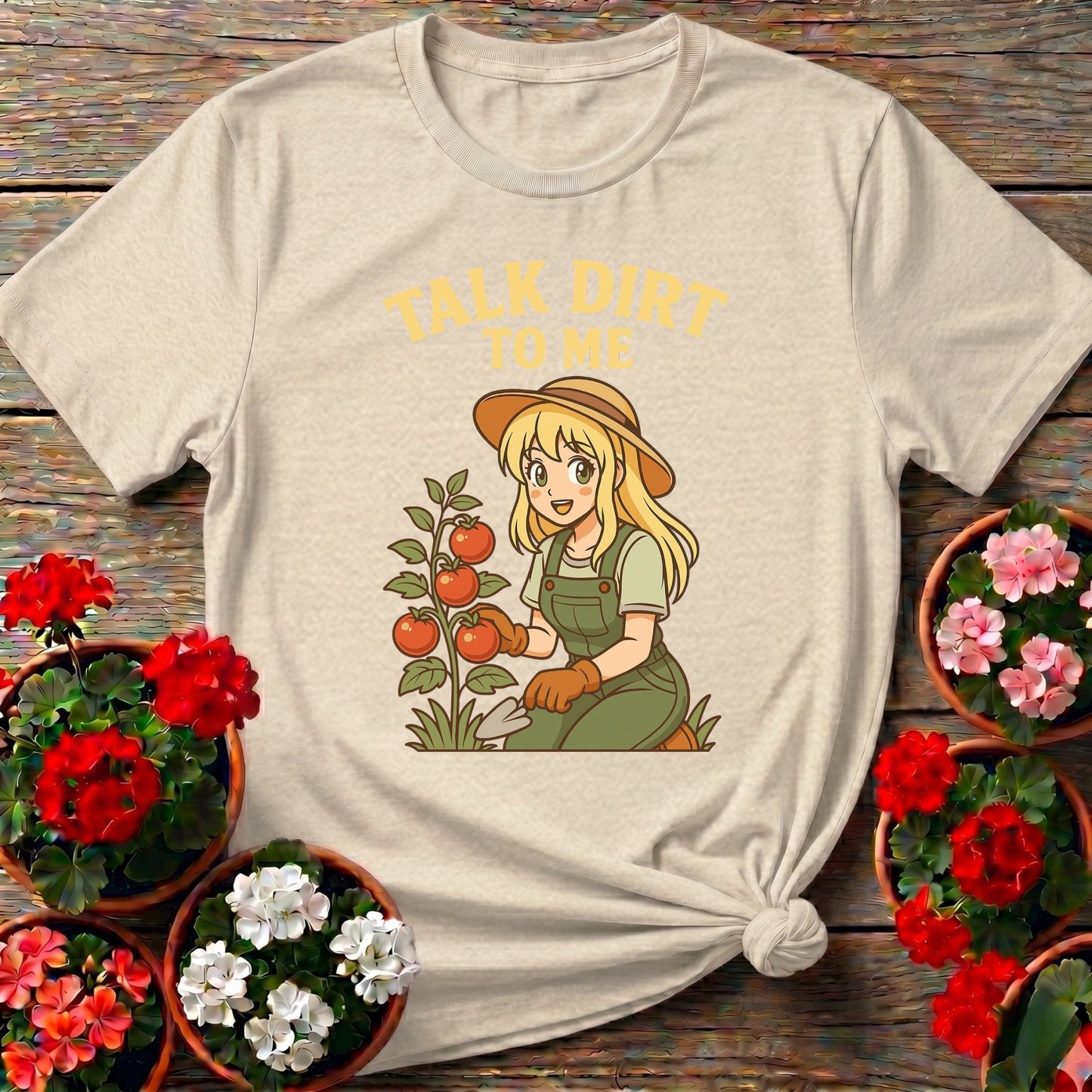 Talk Dirt To Me Witty Plant Lover T-shirt - GardeningTshirts