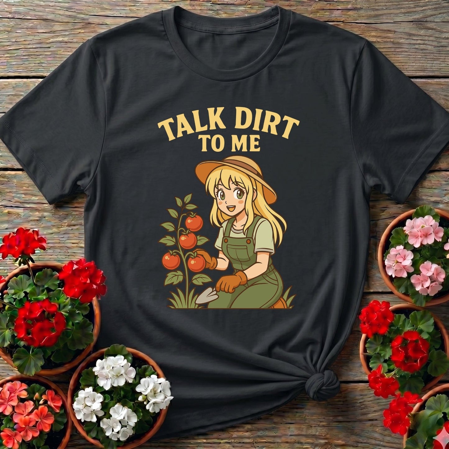 Talk Dirt To Me Witty Plant Lover T-shirt - GardeningTshirts