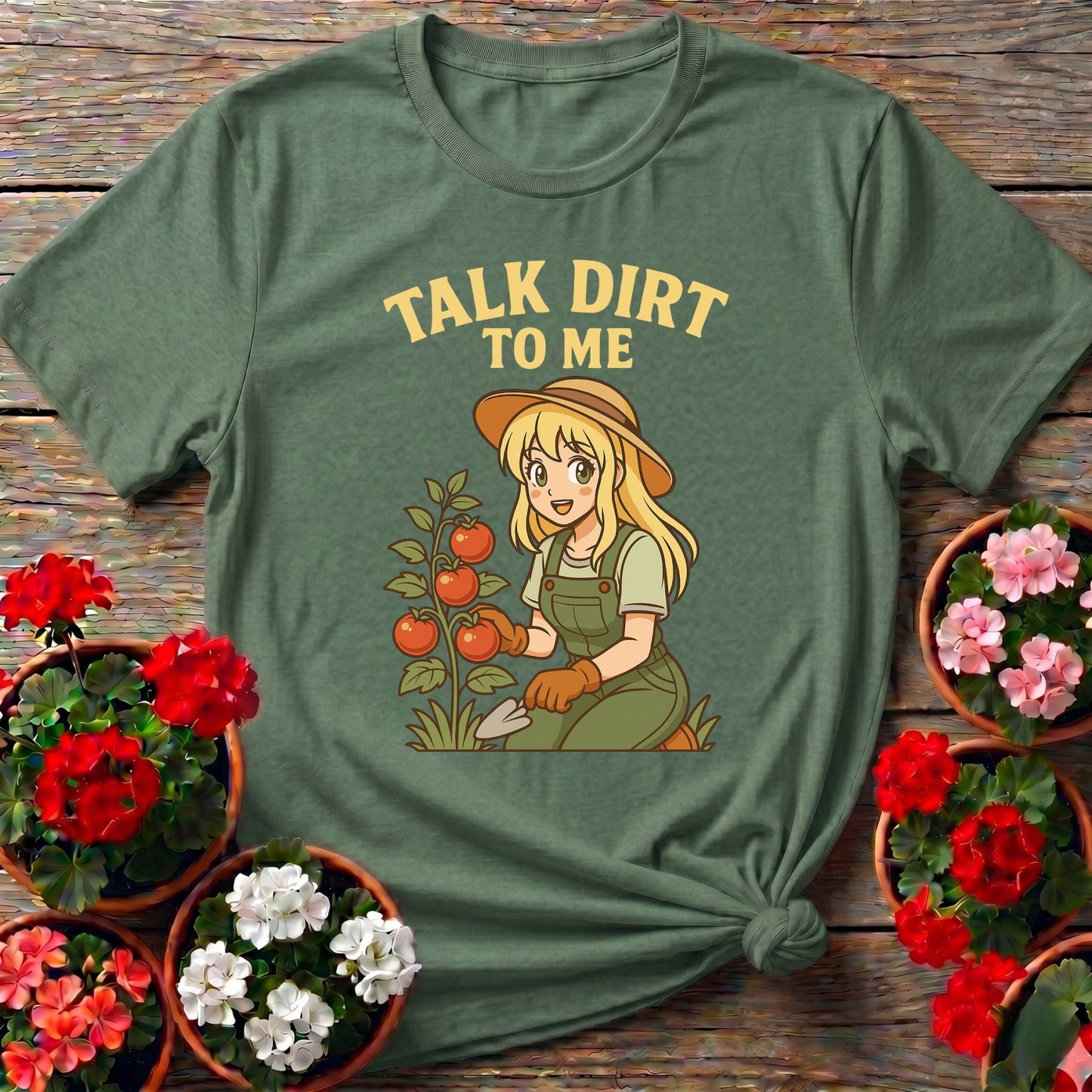 Talk Dirt To Me Witty Plant Lover T-shirt - GardeningTshirts