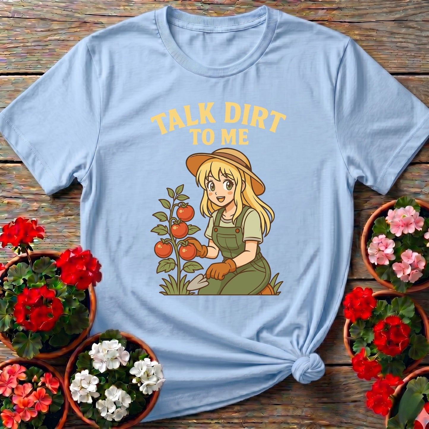 Talk Dirt To Me Witty Plant Lover T-shirt - GardeningTshirts
