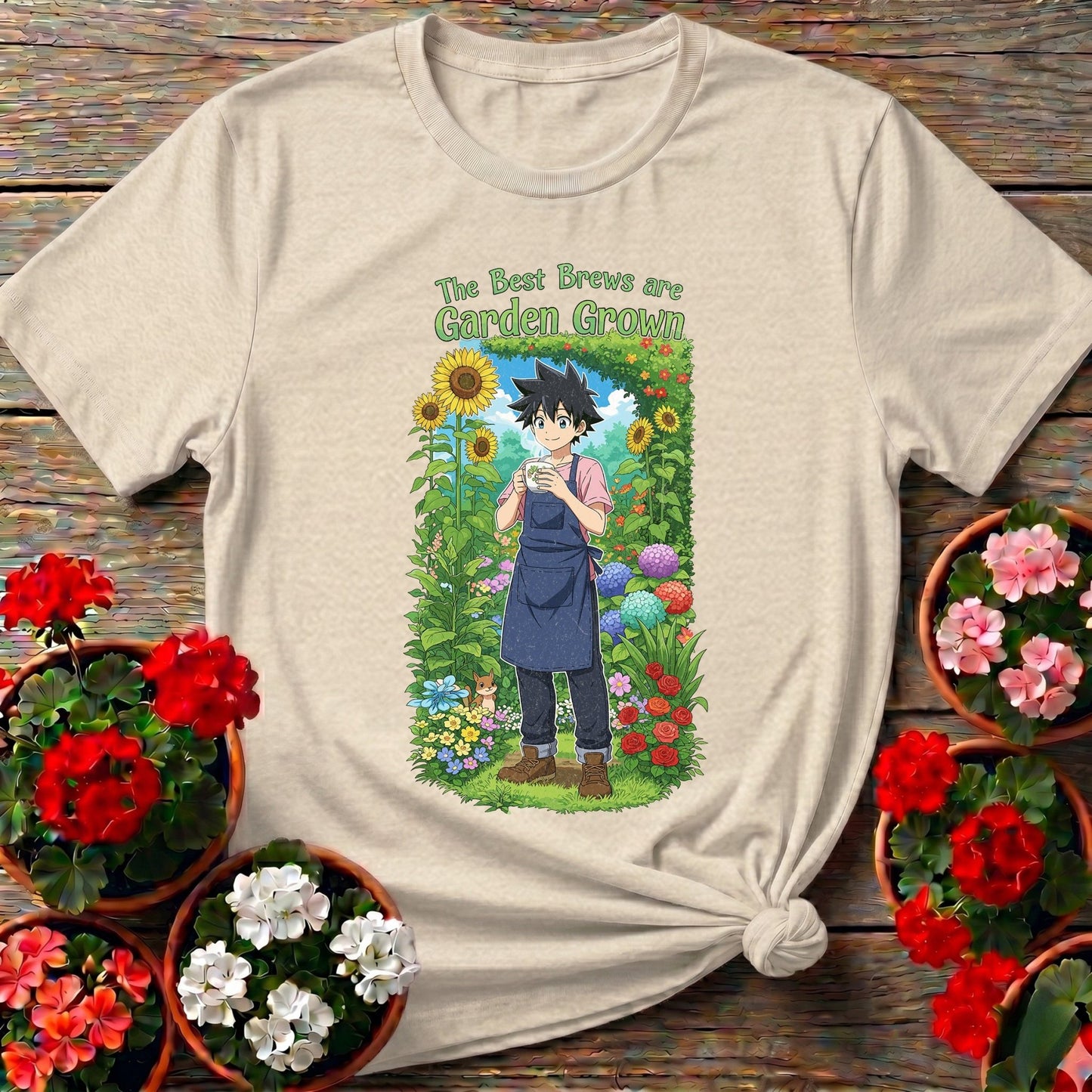 The Best Brews Are Garden Grown Anime T-shirt - GardeningTshirts