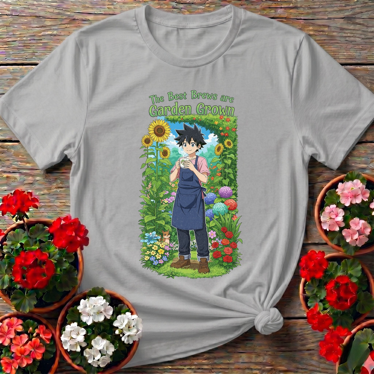 The Best Brews Are Garden Grown Anime T-shirt - GardeningTshirts