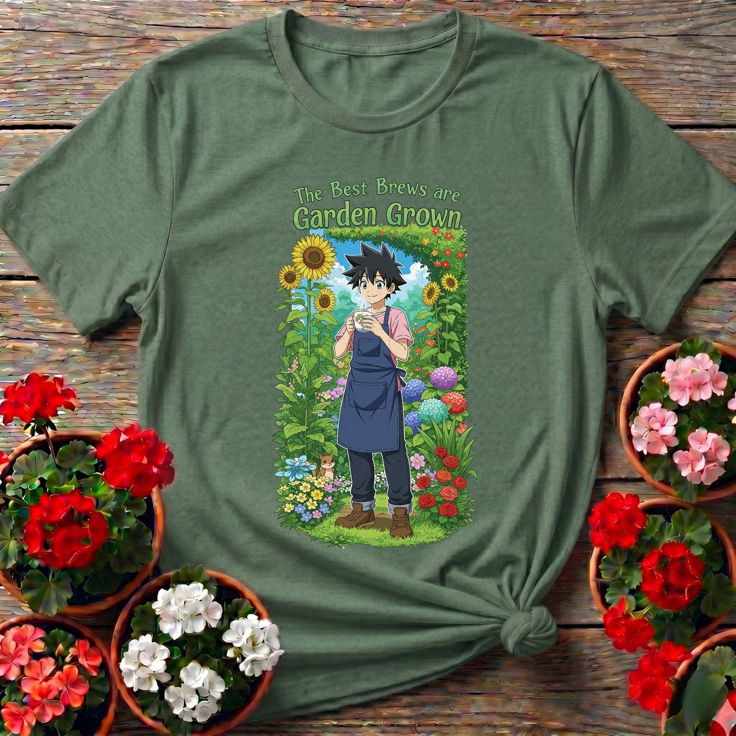 The Best Brews Are Garden Grown Anime T-shirt - GardeningTshirts