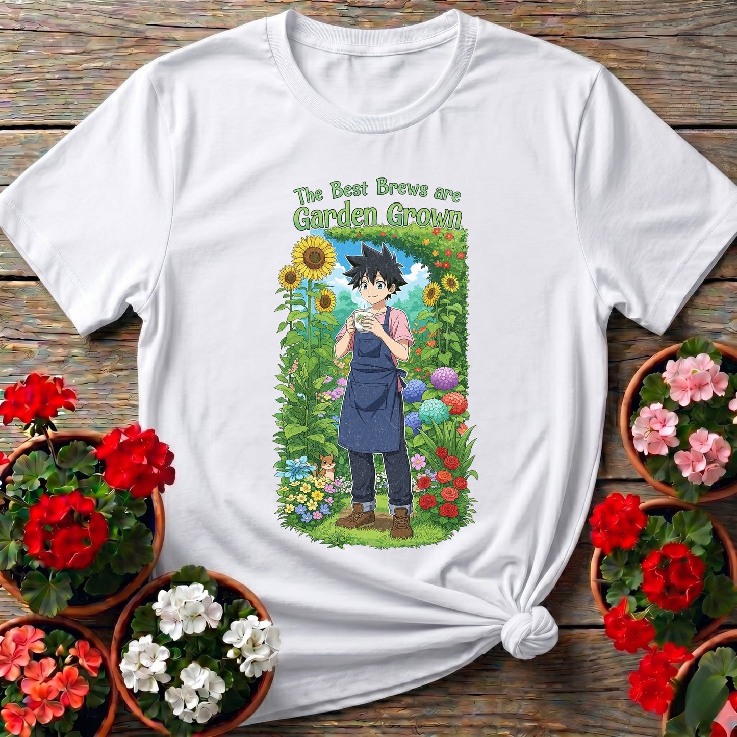 The Best Brews Are Garden Grown Anime T-shirt - GardeningTshirts