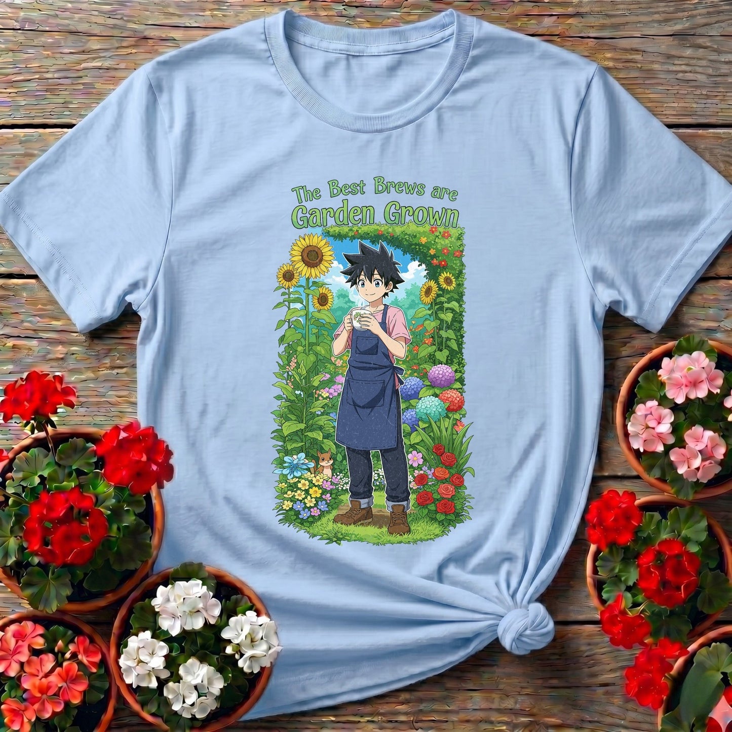The Best Brews Are Garden Grown Anime T-shirt - GardeningTshirts