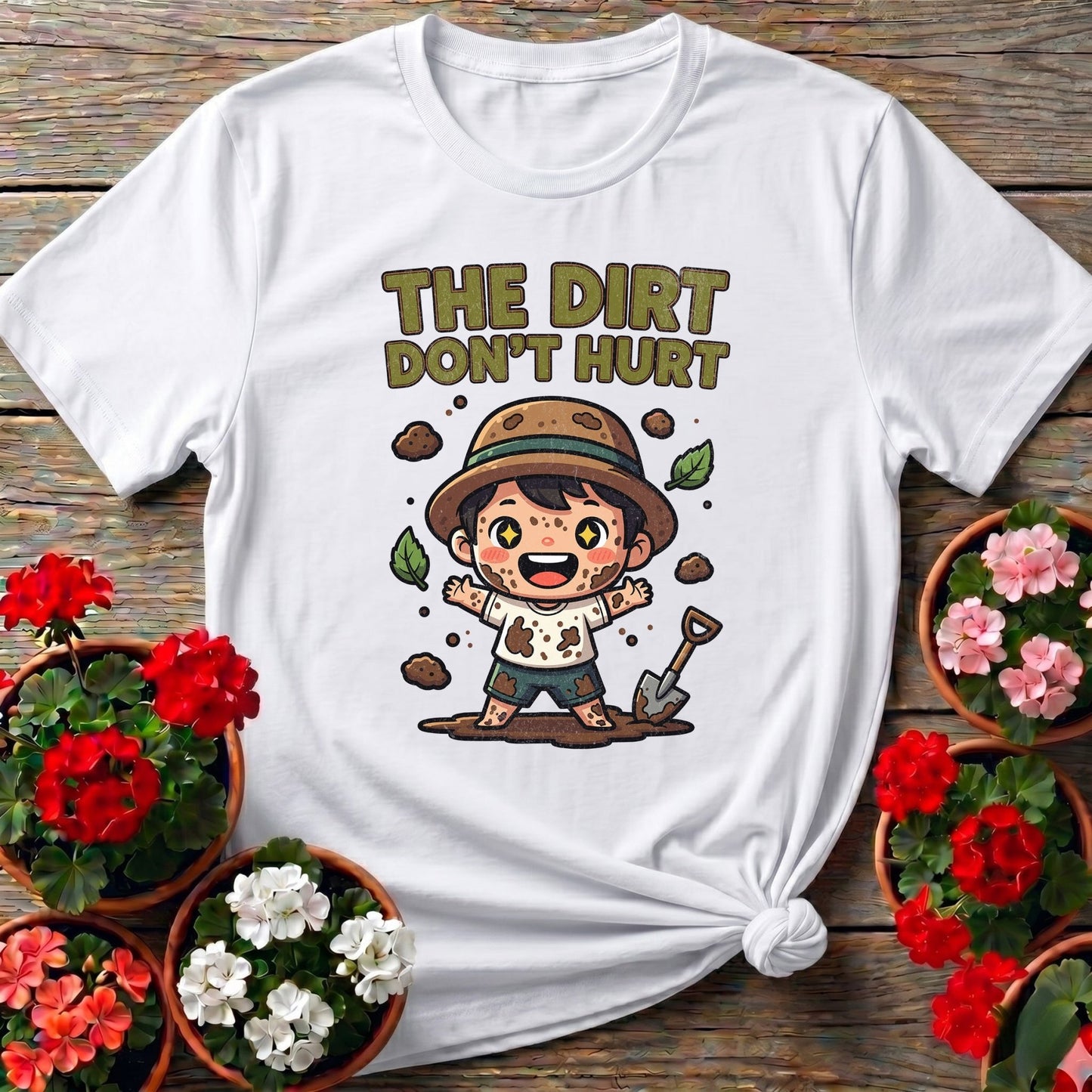 The Dirt Dont Hurt Cute Gardener Tee - GardeningTshirts