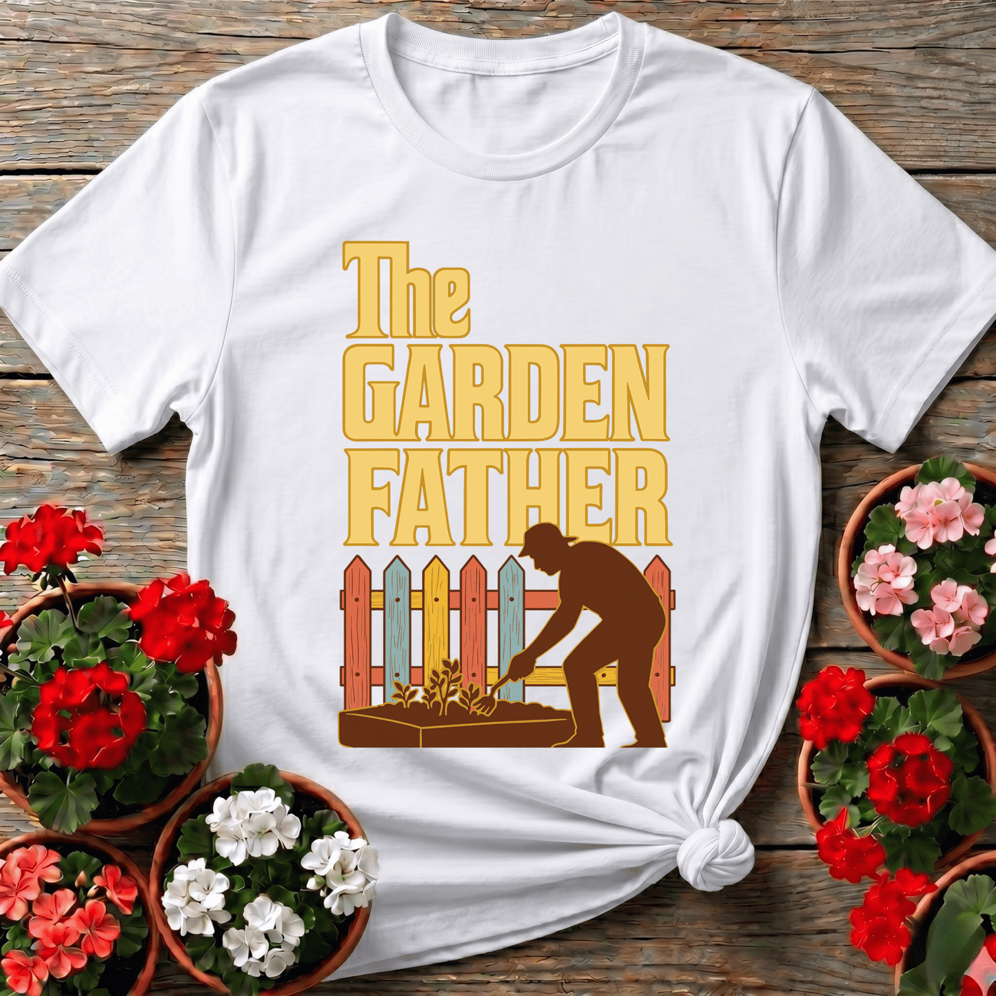 The Garden Father Father's Day Retro T-shirt - GardeningTshirts