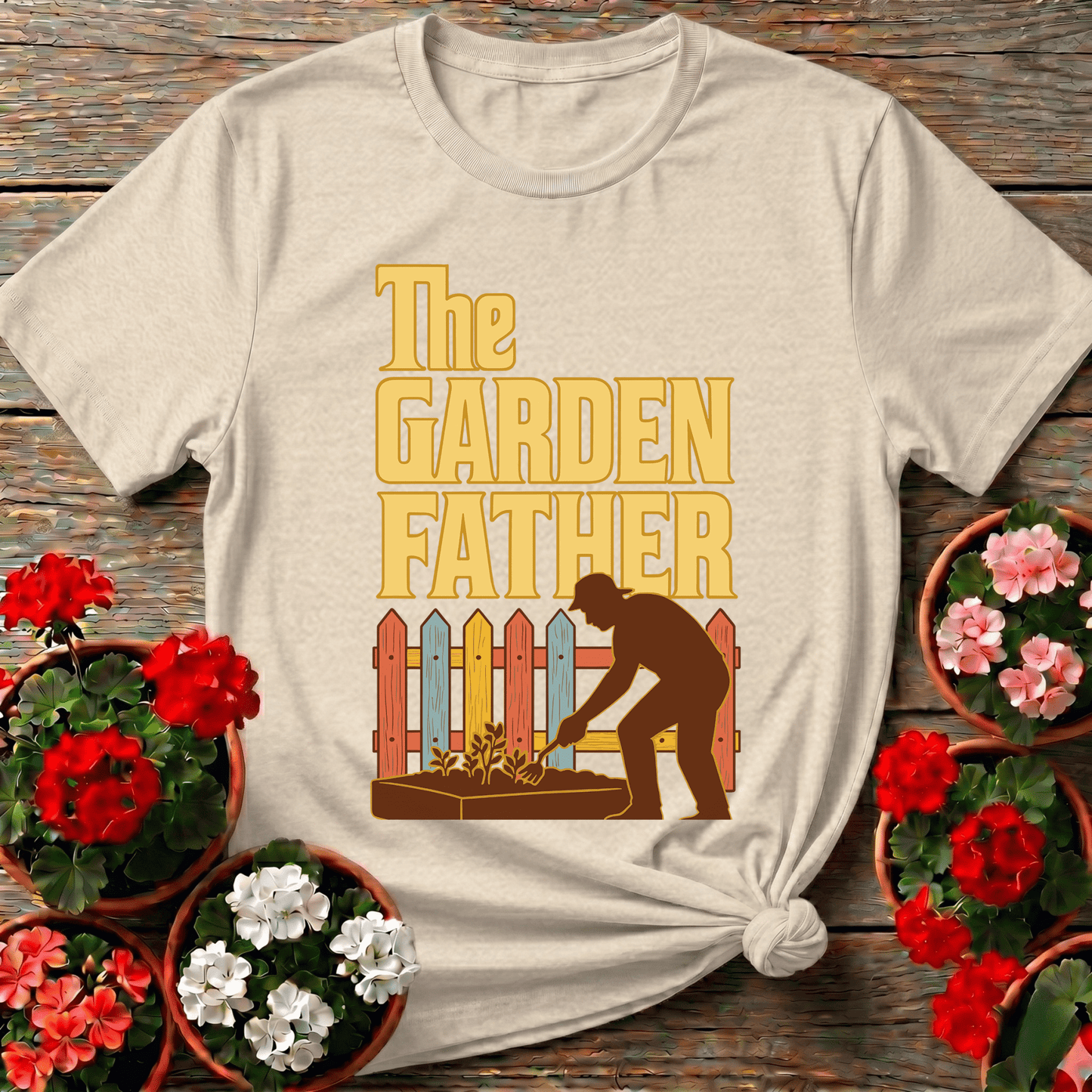 The Garden Father Father's Day Retro T-shirt - GardeningTshirts