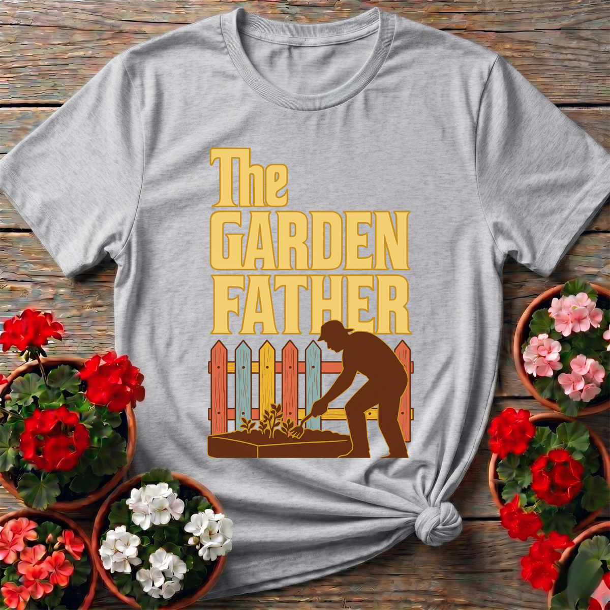 The Garden Father Father's Day Retro T-shirt - GardeningTshirts