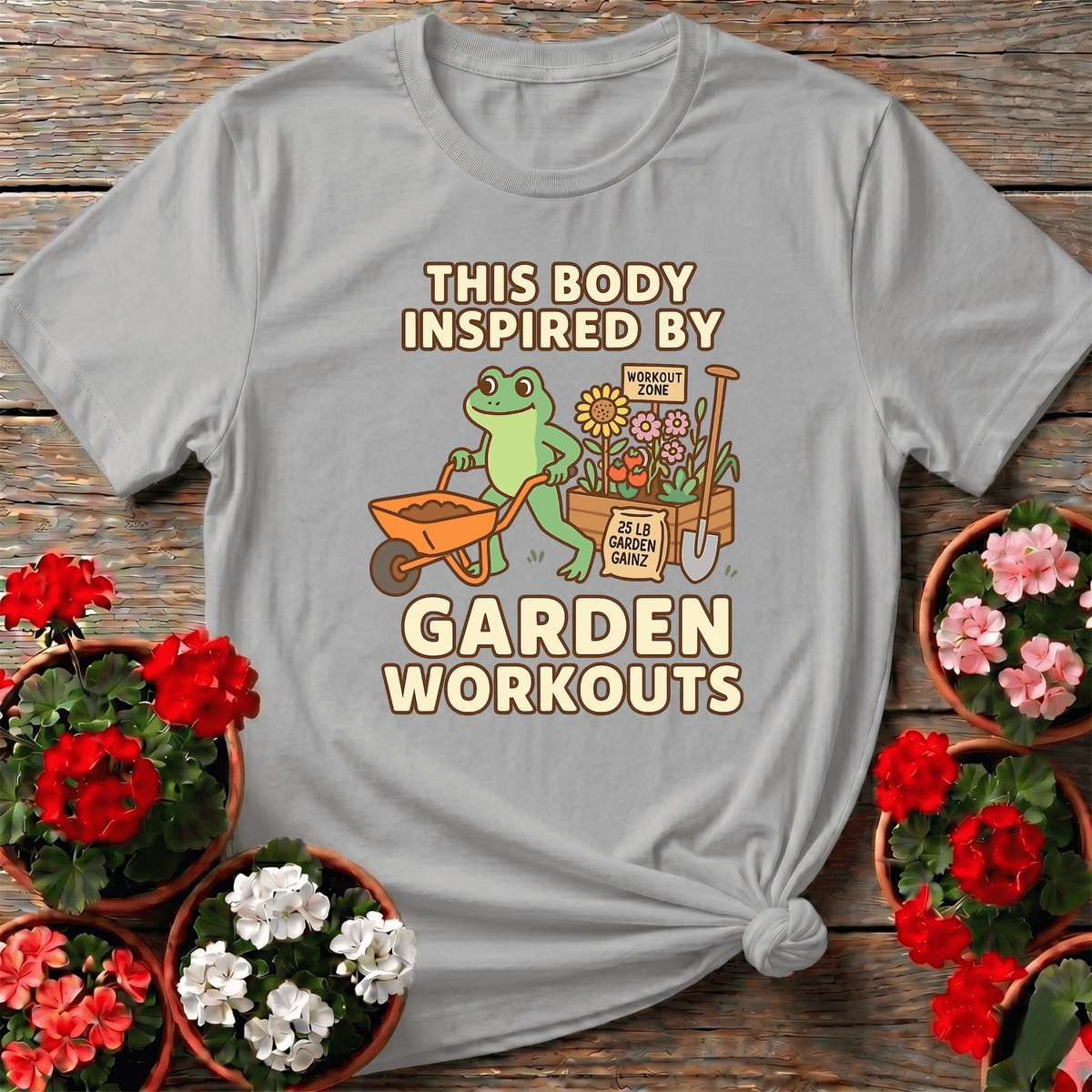 This Body Inspired By Garden Workouts Frog Tee - GardeningTshirts