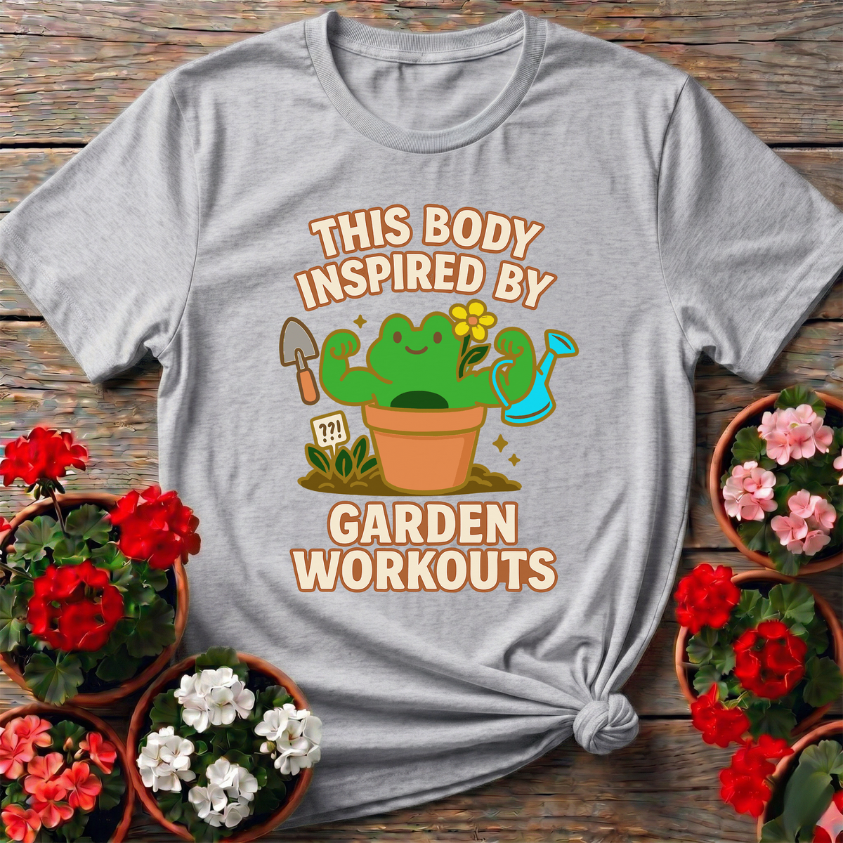 This Body Inspired By Garden Workouts Funny Frog Tee - GardeningTshirts