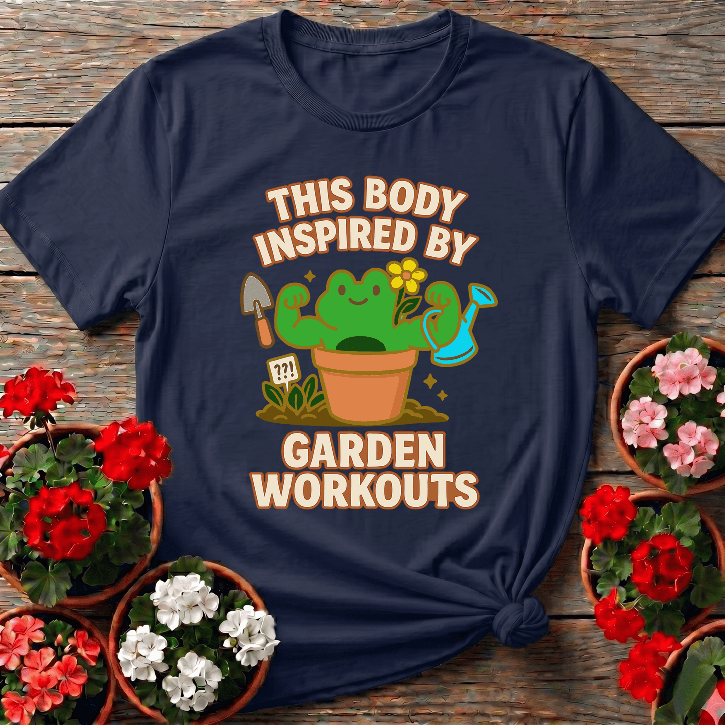 This Body Inspired By Garden Workouts Funny Frog Tee - GardeningTshirts