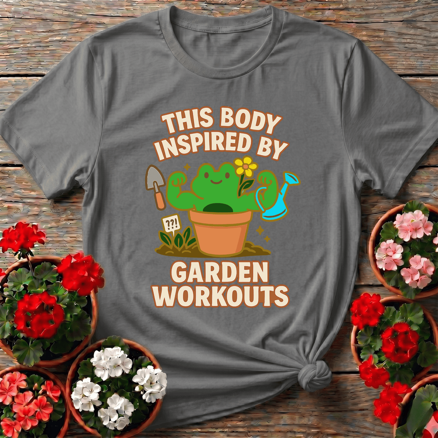 This Body Inspired By Garden Workouts Funny Frog Tee - GardeningTshirts
