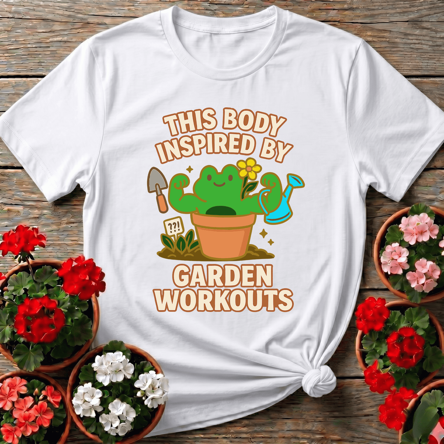 This Body Inspired By Garden Workouts Funny Frog Tee - GardeningTshirts