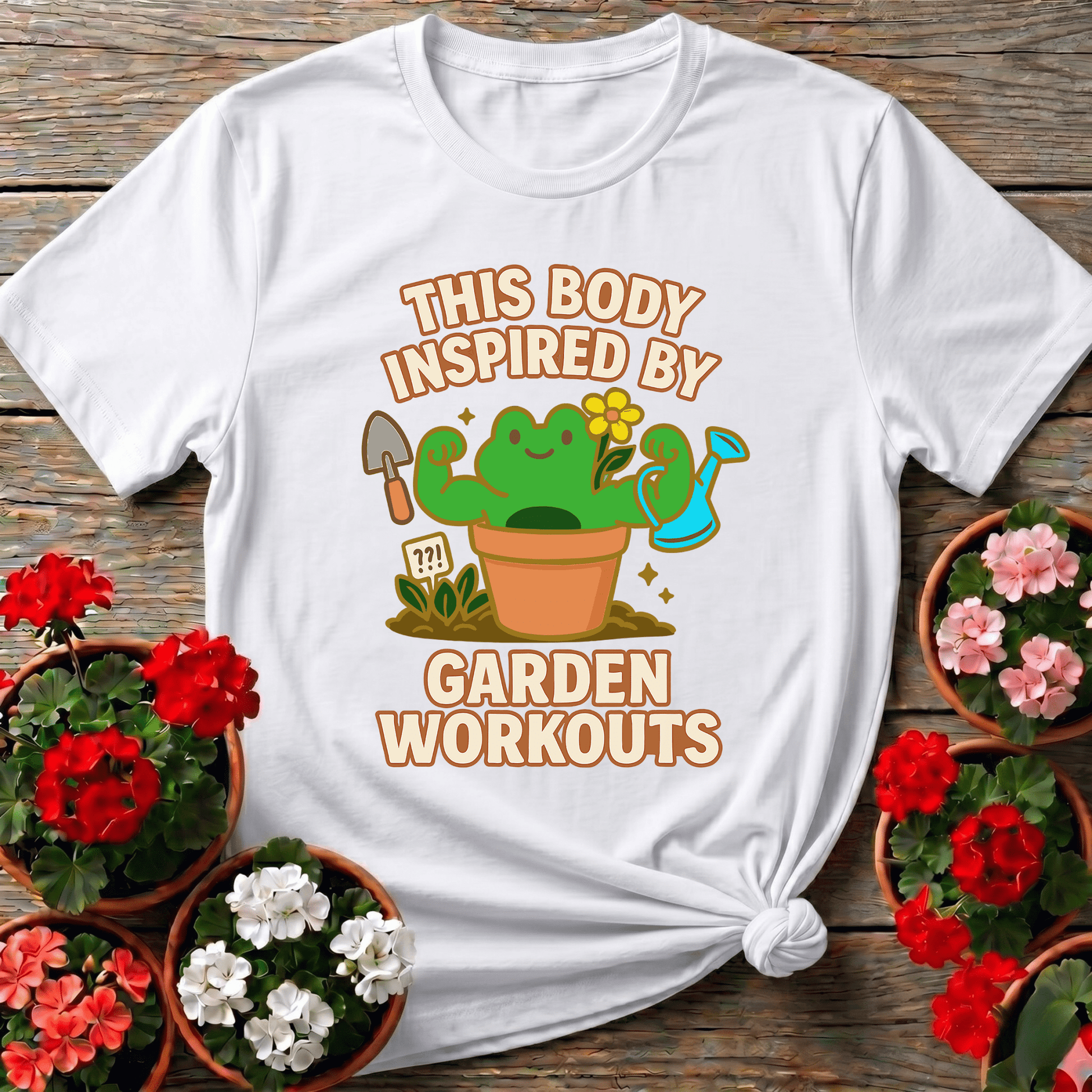 This Body Inspired By Garden Workouts Funny Frog Tee - GardeningTshirts