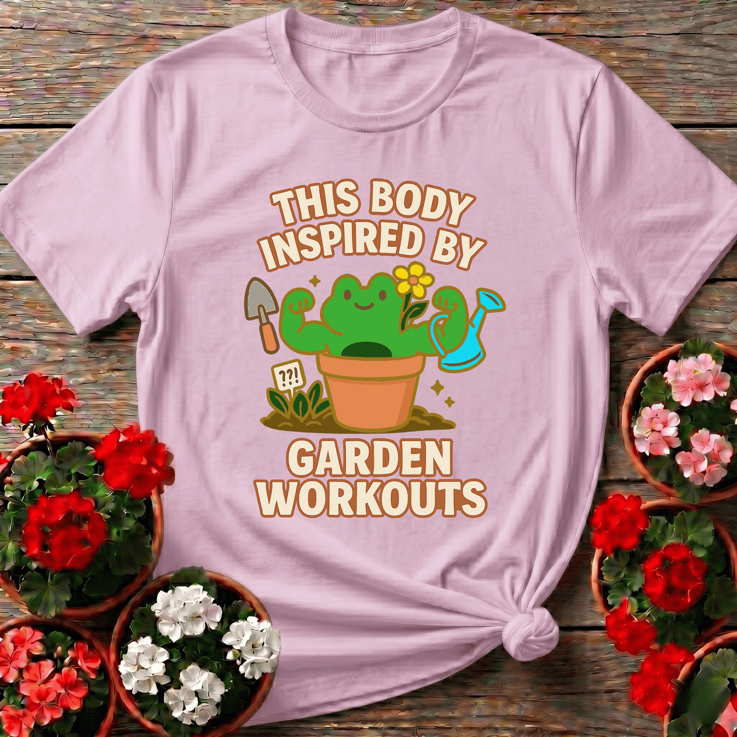 This Body Inspired By Garden Workouts Funny Frog Tee - GardeningTshirts