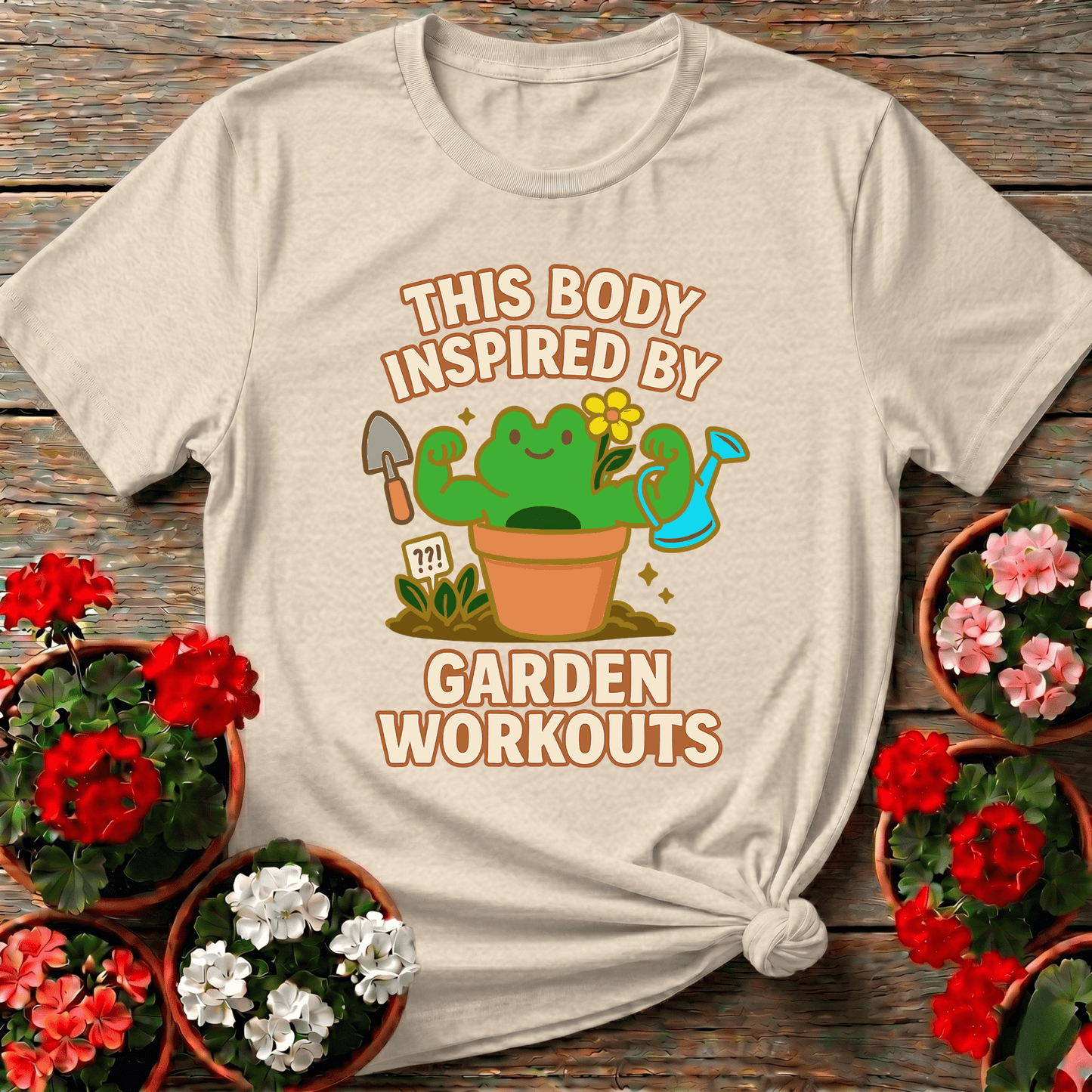 This Body Inspired By Garden Workouts Funny Frog Tee - GardeningTshirts