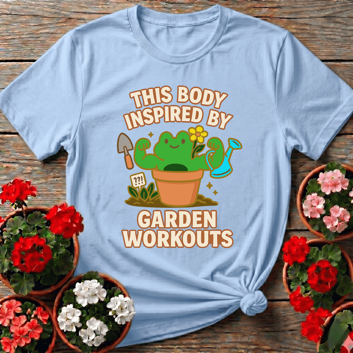 This Body Inspired By Garden Workouts Funny Frog Tee - GardeningTshirts