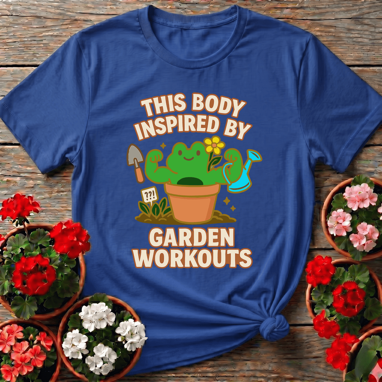 This Body Inspired By Garden Workouts Funny Frog Tee - GardeningTshirts