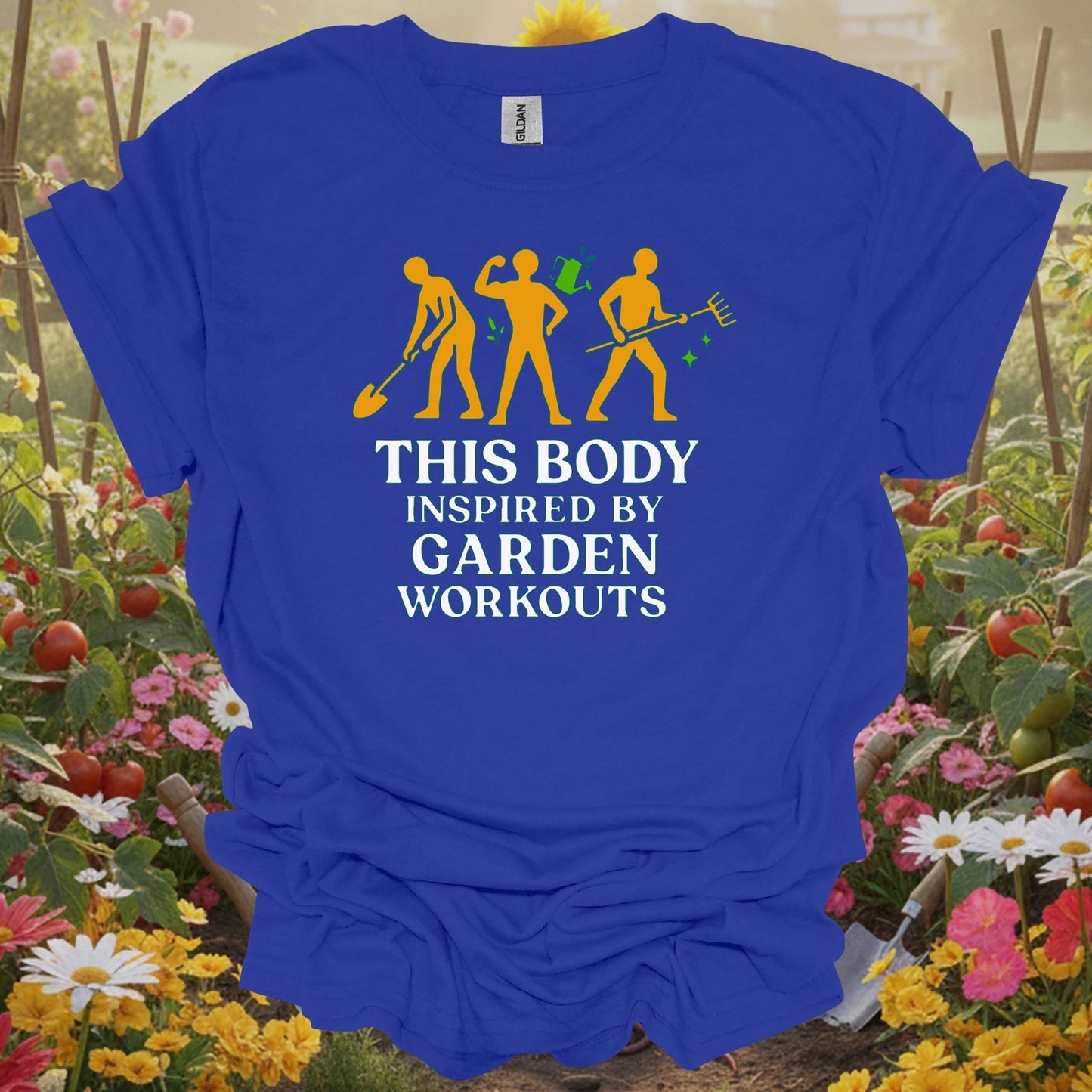 Royal top showing this body inspired by garden workouts happy for green thumb folks