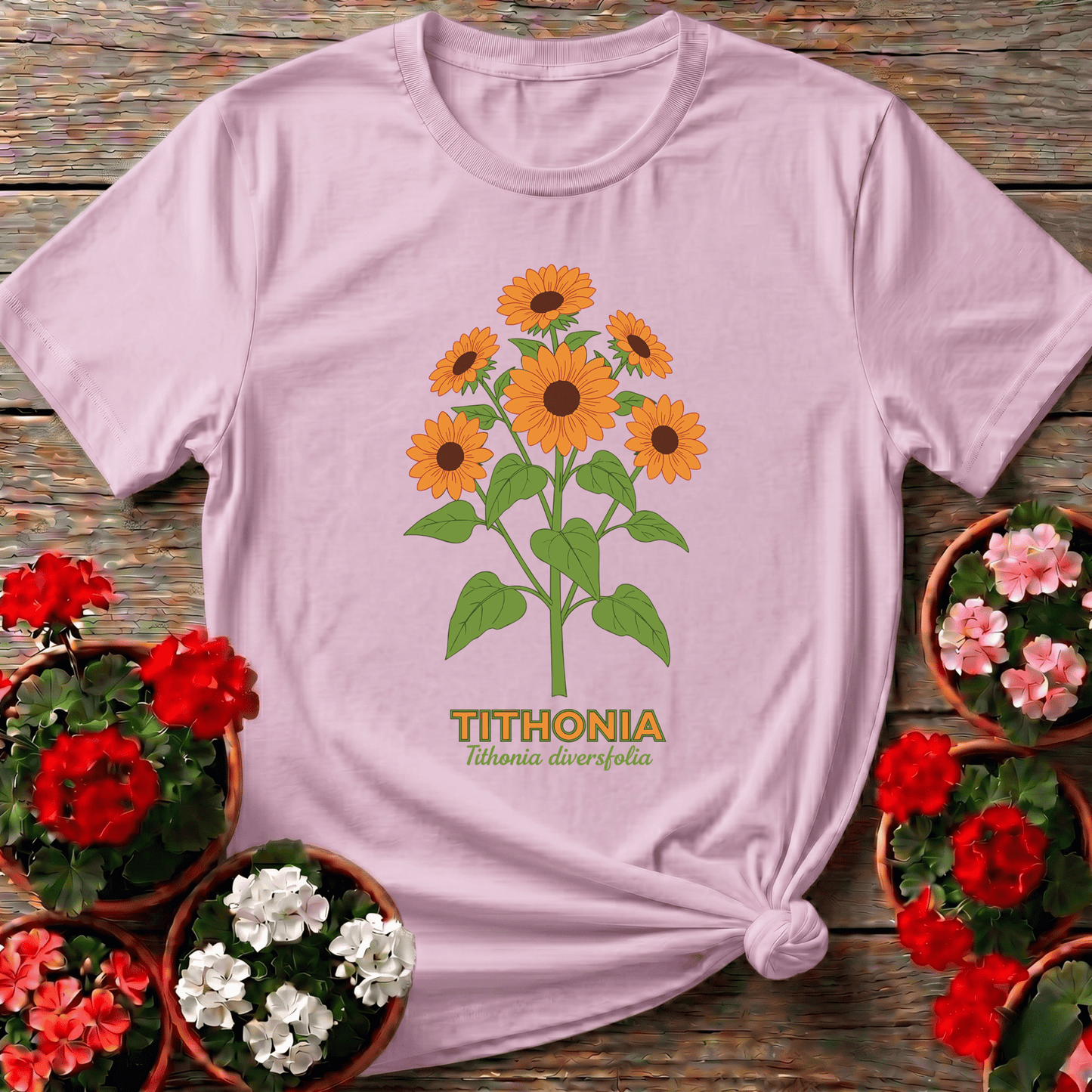 Tithonia Diversifolia Botanical Sunflower Gardening T-Shirt - GardeningTshirts