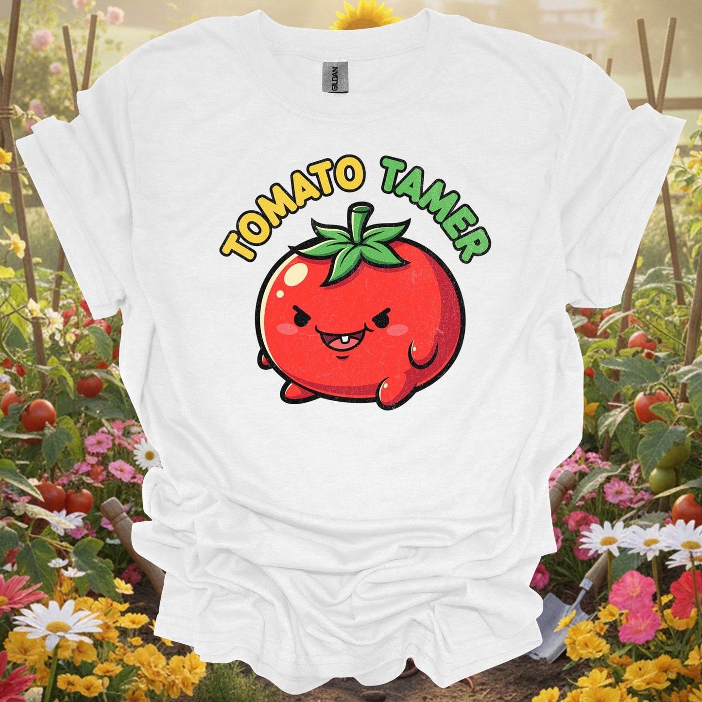 "Tomato Tamer" Funny Vegetable T-Shirt - GardeningTshirts