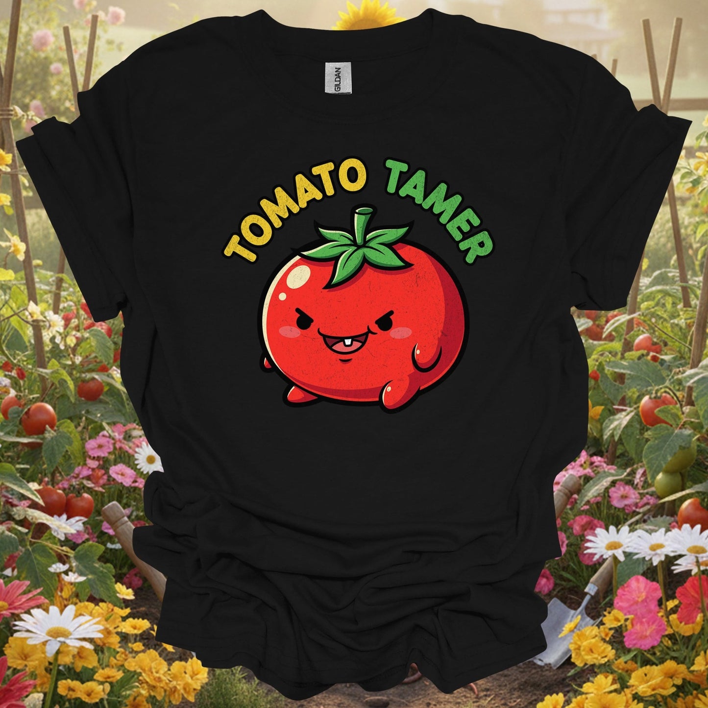 "Tomato Tamer" Funny Vegetable T-Shirt - GardeningTshirts