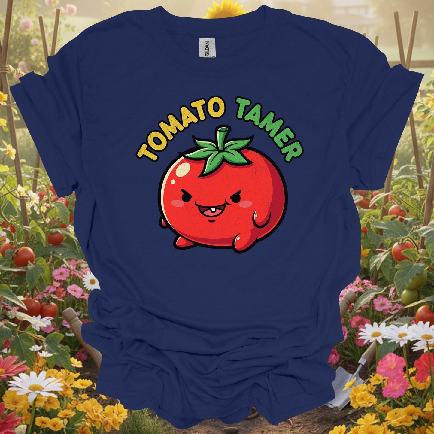 "Tomato Tamer" Funny Vegetable T-Shirt - GardeningTshirts