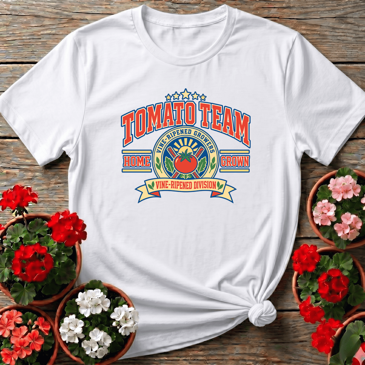 Tomato Team Vine-Ripened Growers Home Grown Shirt - GardeningTshirts