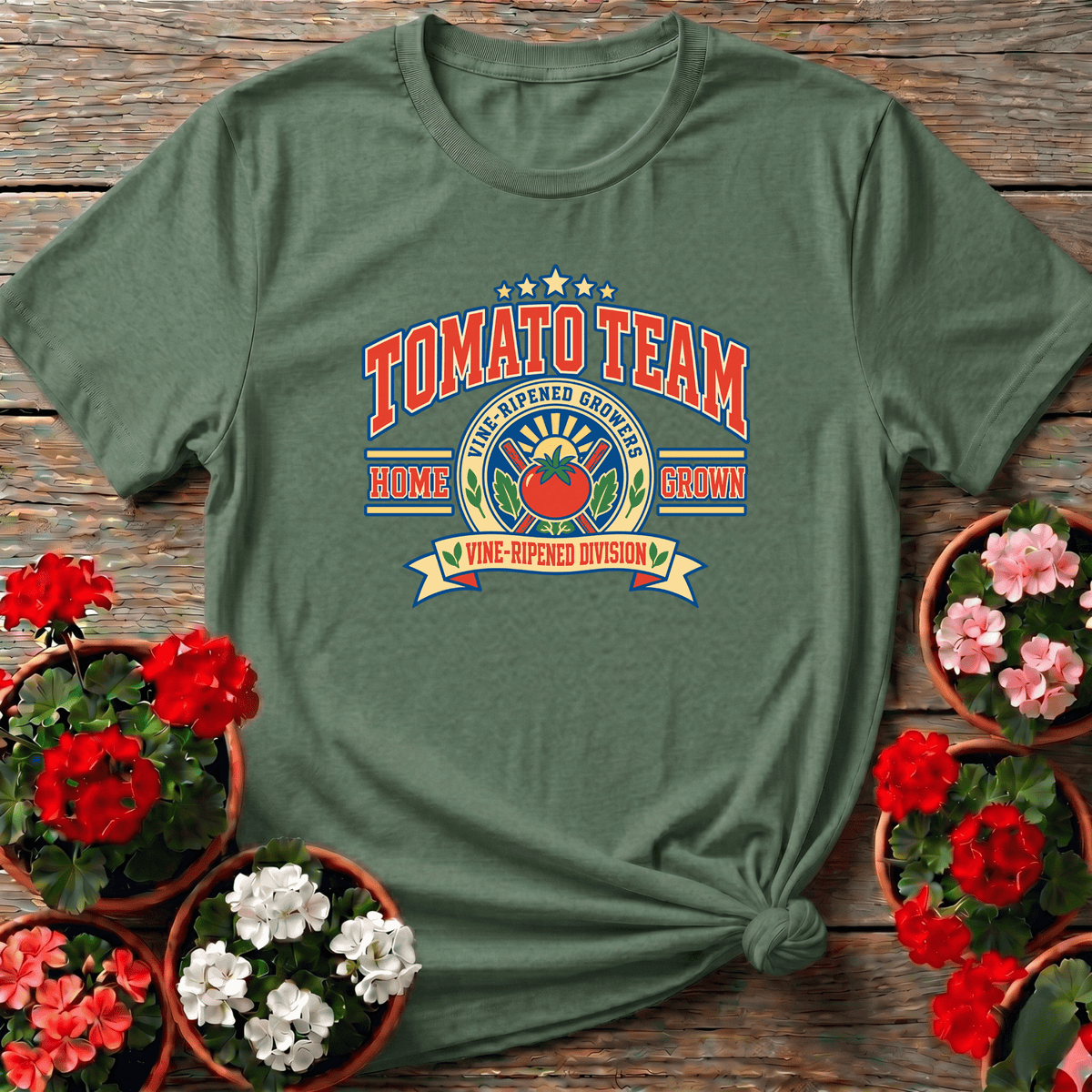 Tomato Team Vine-Ripened Growers Home Grown Shirt - GardeningTshirts