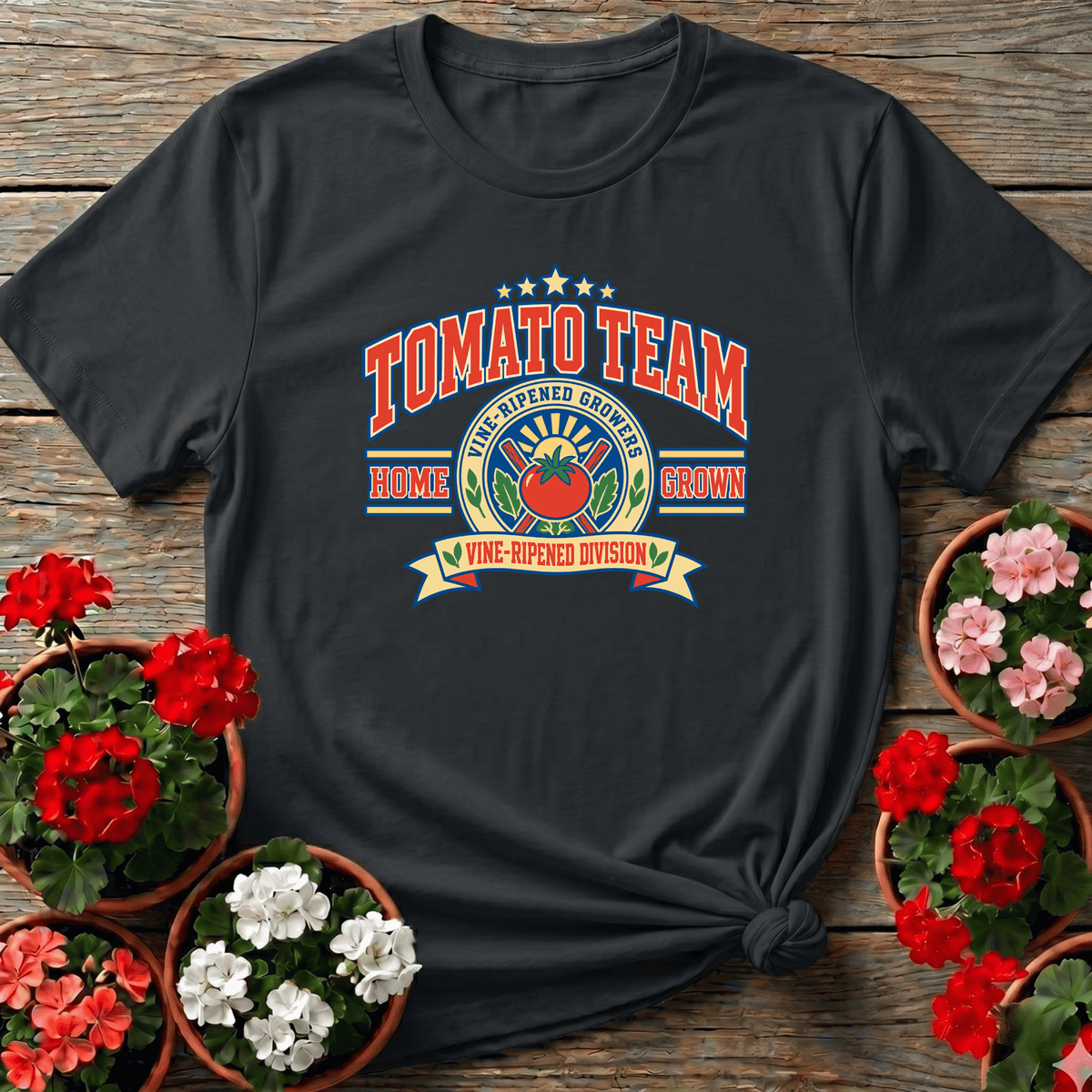 Tomato Team Vine-Ripened Growers Home Grown Shirt - GardeningTshirts