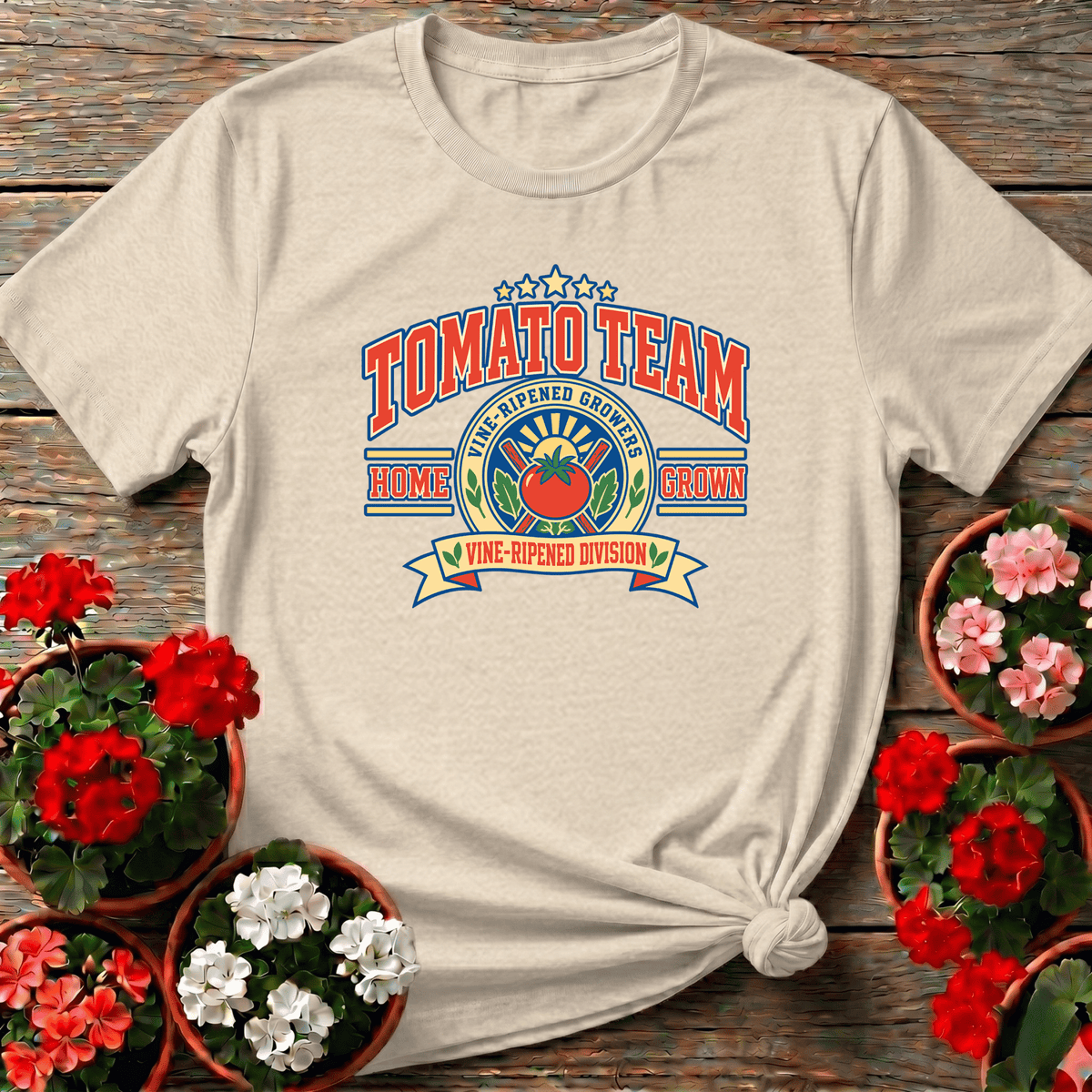 Tomato Team Vine-Ripened Growers Home Grown Shirt - GardeningTshirts