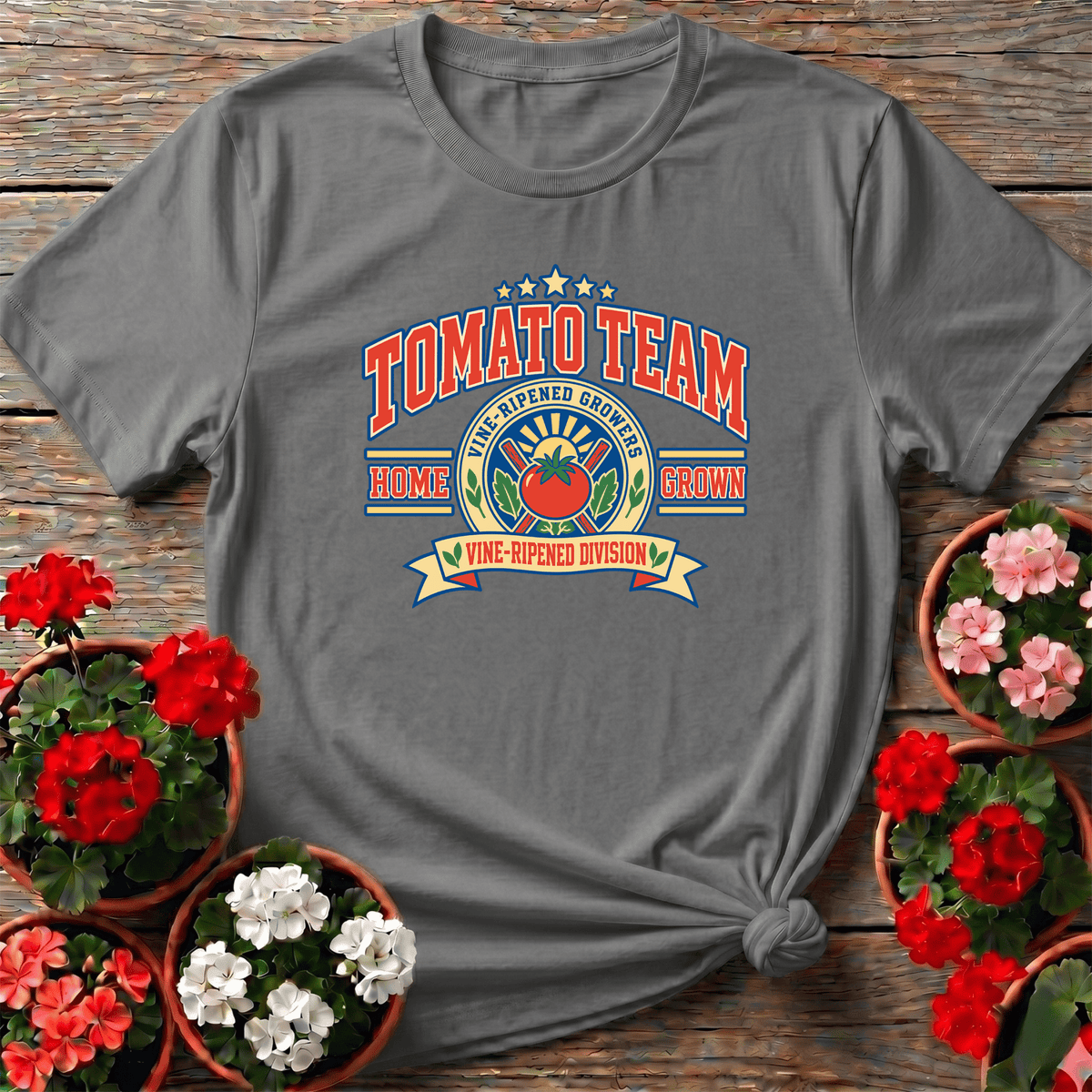 Tomato Team Vine-Ripened Growers Home Grown Shirt - GardeningTshirts