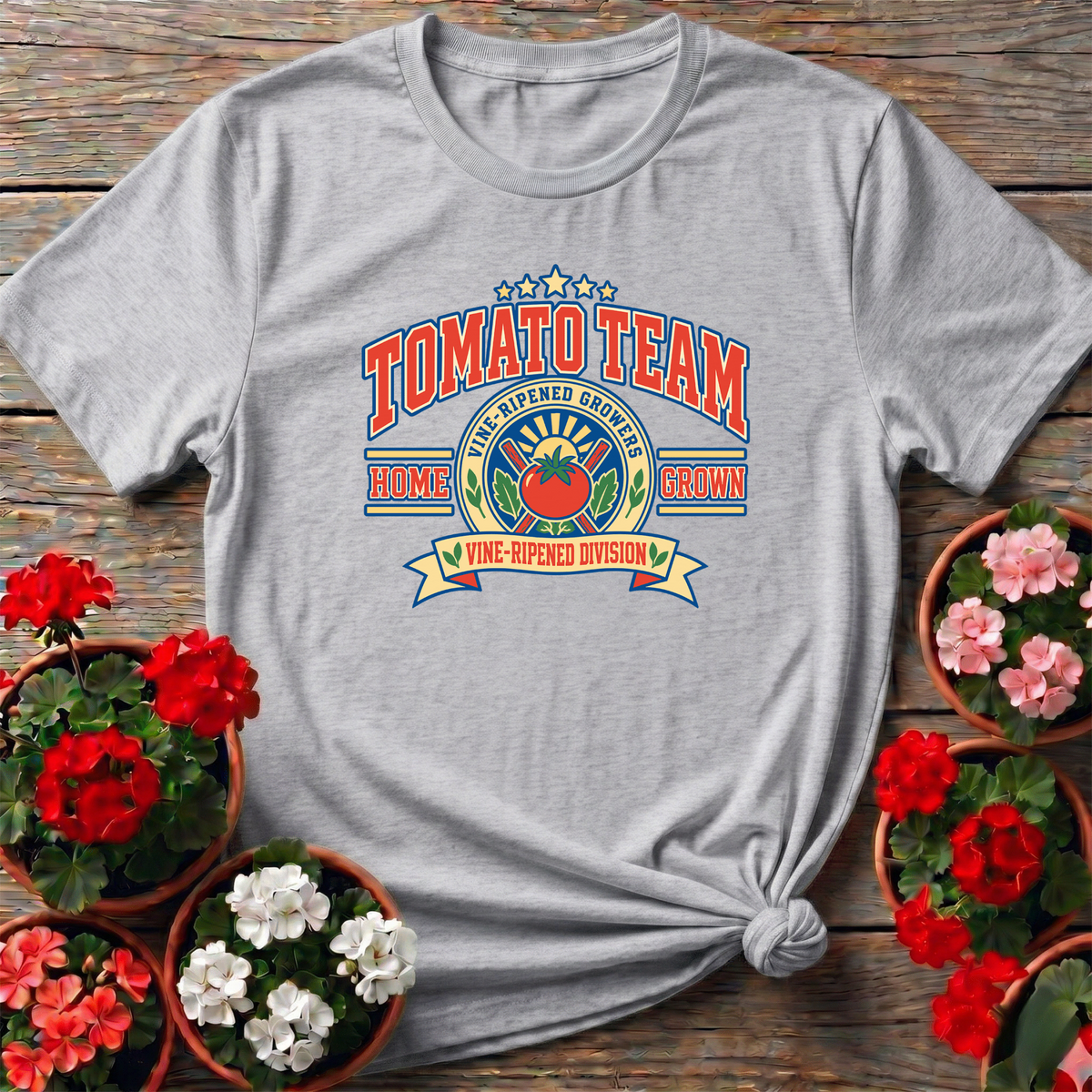 Tomato Team Vine-Ripened Growers Home Grown Shirt - GardeningTshirts