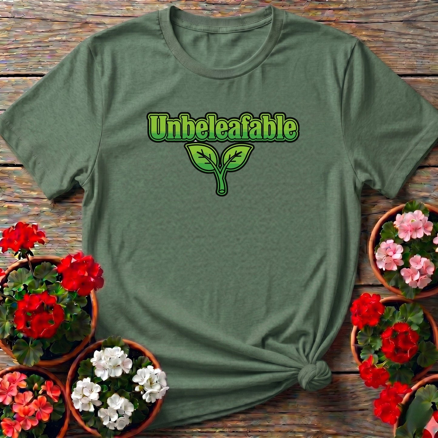 Unbeleafable Funny Plant Pun T-shirt - GardeningTshirts
