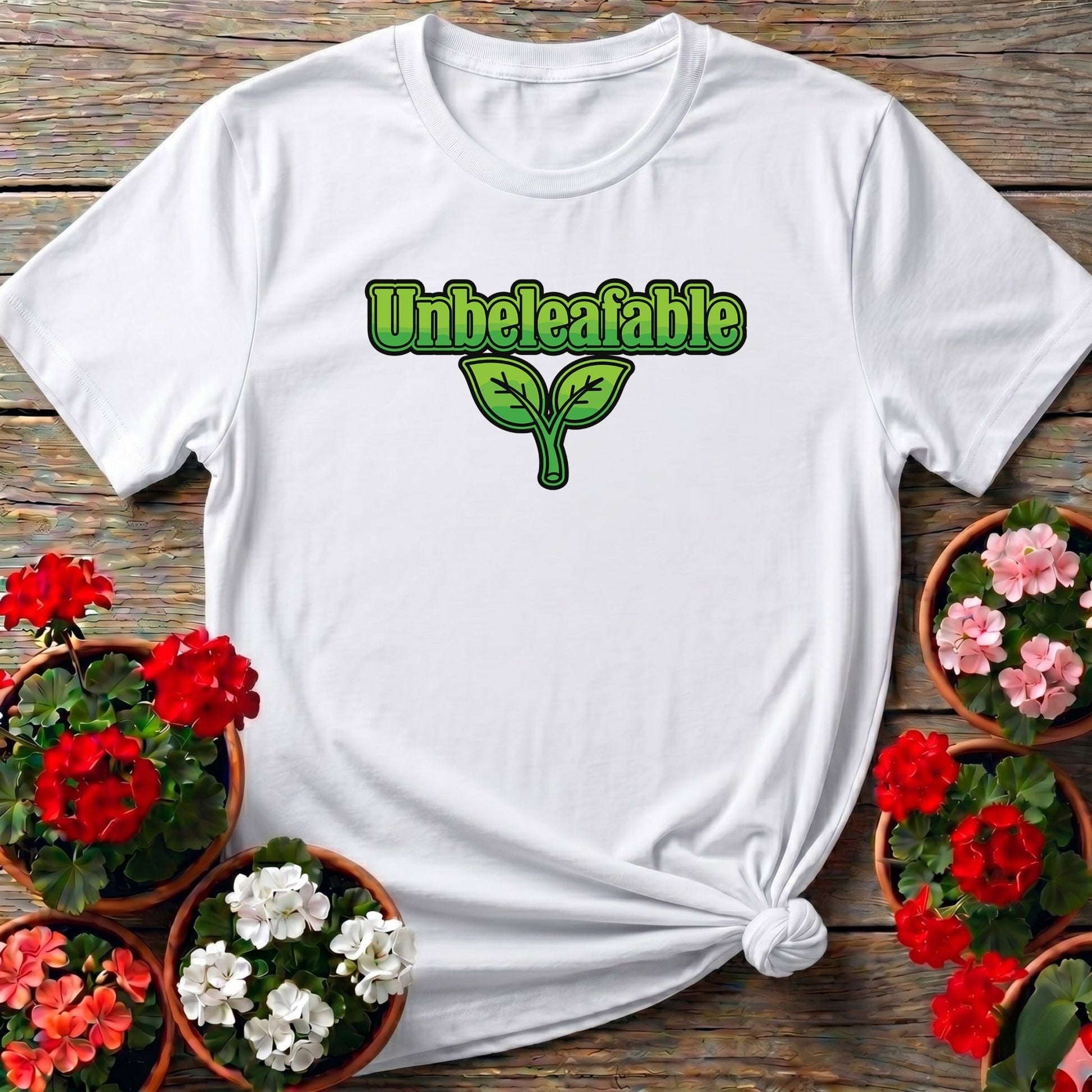 Unbeleafable Funny Plant Pun T-shirt - GardeningTshirts