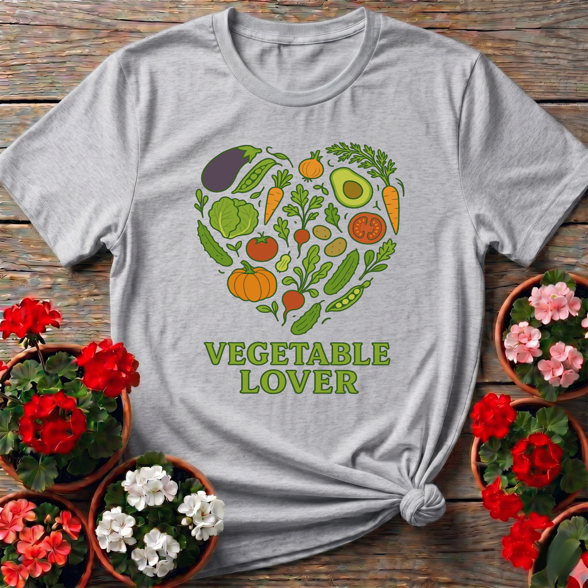 Vegetable Lover Healthy Harvest Garden Heart Tee - GardeningTshirts