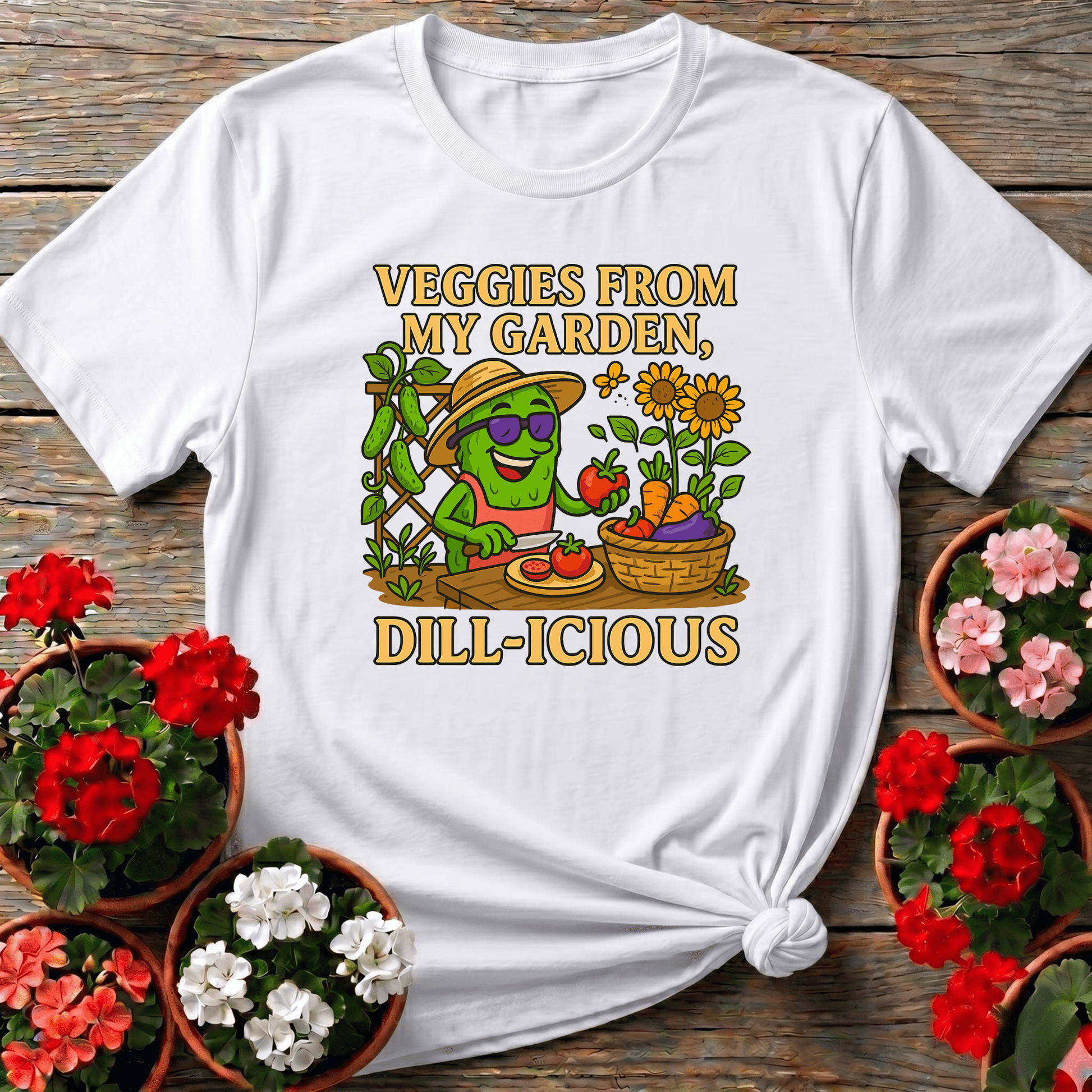 Veggies From My Garden Dill-icious Funny T-shirt - GardeningTshirts