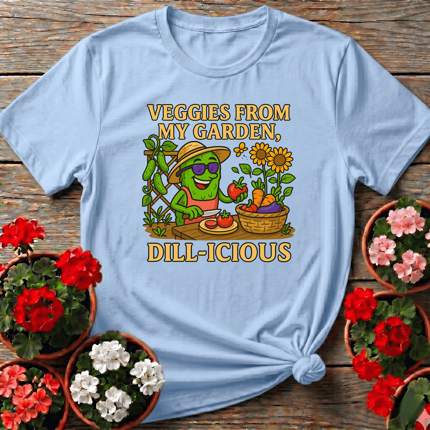 Veggies From My Garden Dill-icious Funny T-shirt - GardeningTshirts