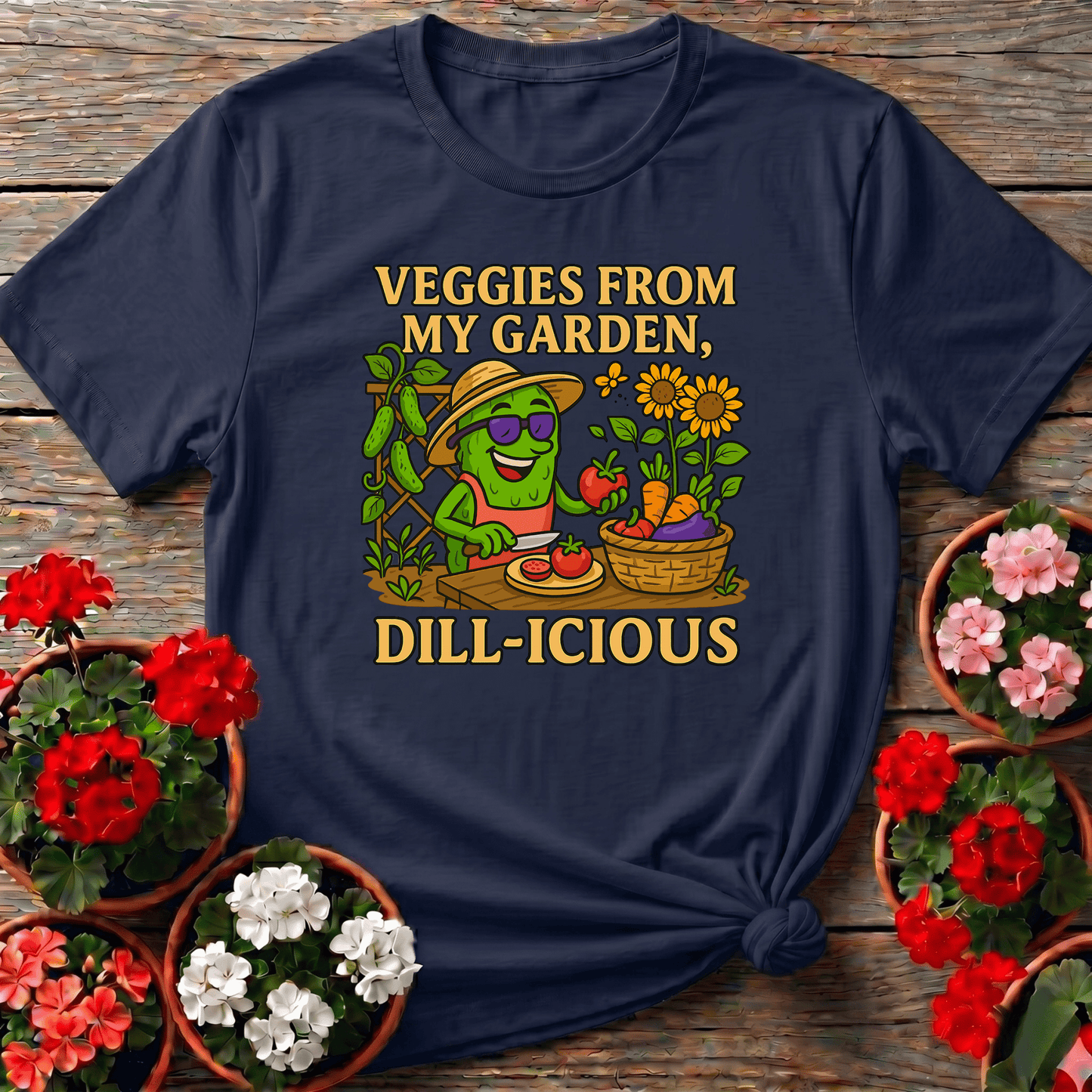 Veggies From My Garden Dill-icious Funny T-shirt - GardeningTshirts