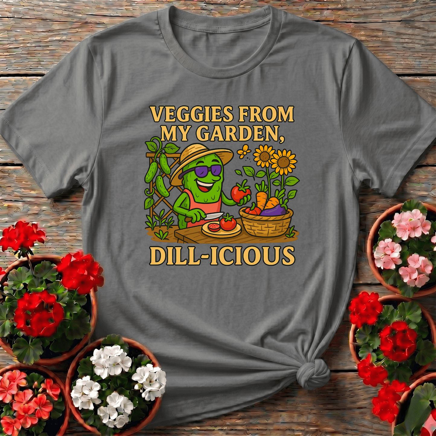 Veggies From My Garden Dill-icious Funny T-shirt - GardeningTshirts