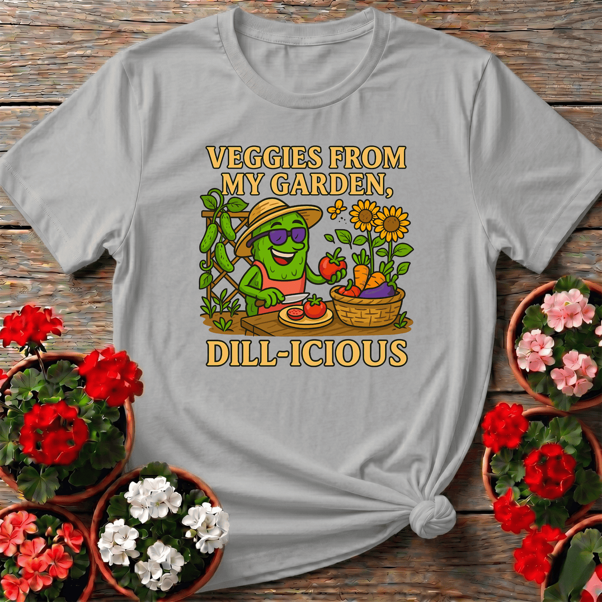 Veggies From My Garden Dill-icious Funny T-shirt - GardeningTshirts