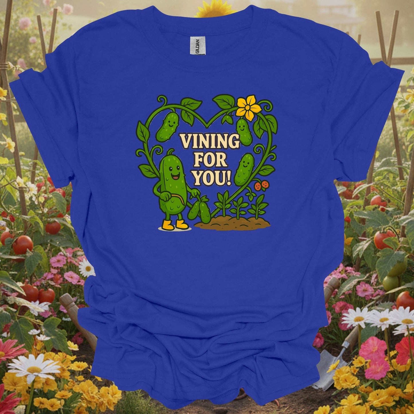 Royal tshirt showing romantic pickle with vining for you pun for people who love puns