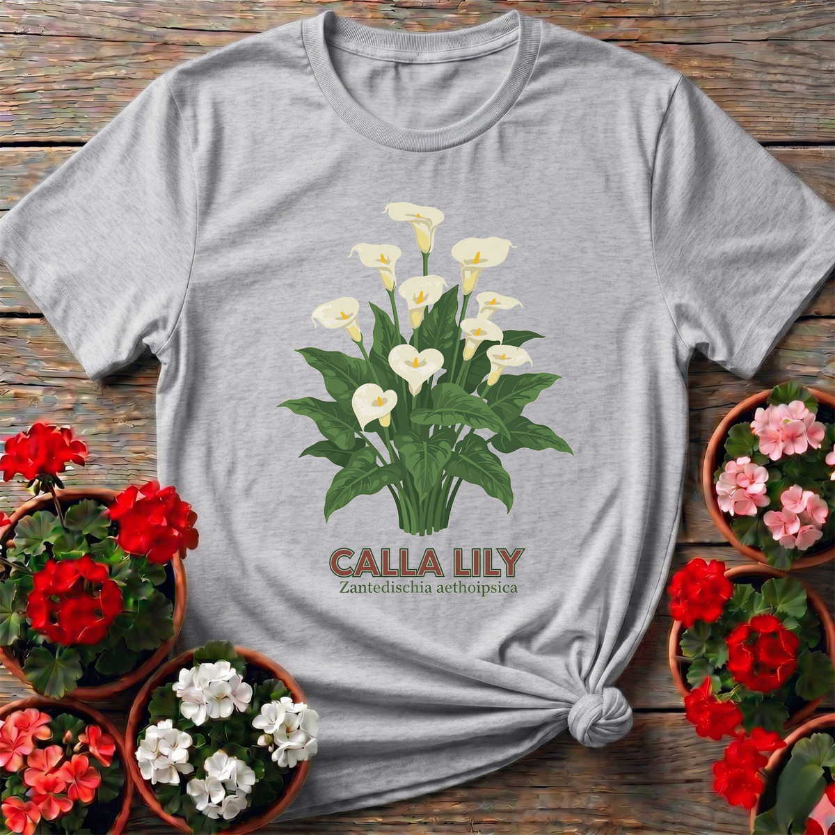 Vintage Calla Lily Zantedeschia Botanical T-shirt - GardeningTshirts